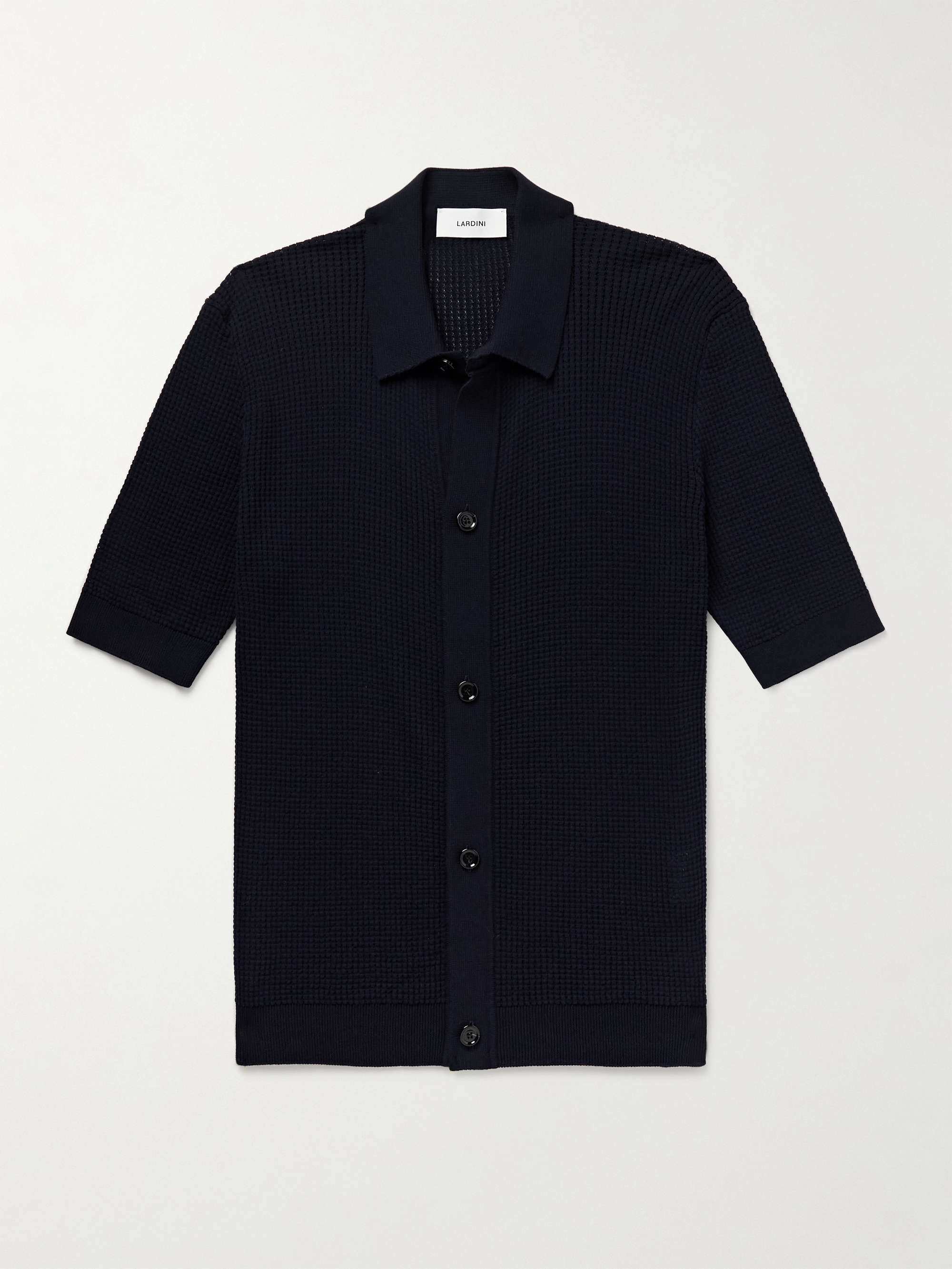 Els Slim-Fit Waffle-Knit Cotton Shirt view