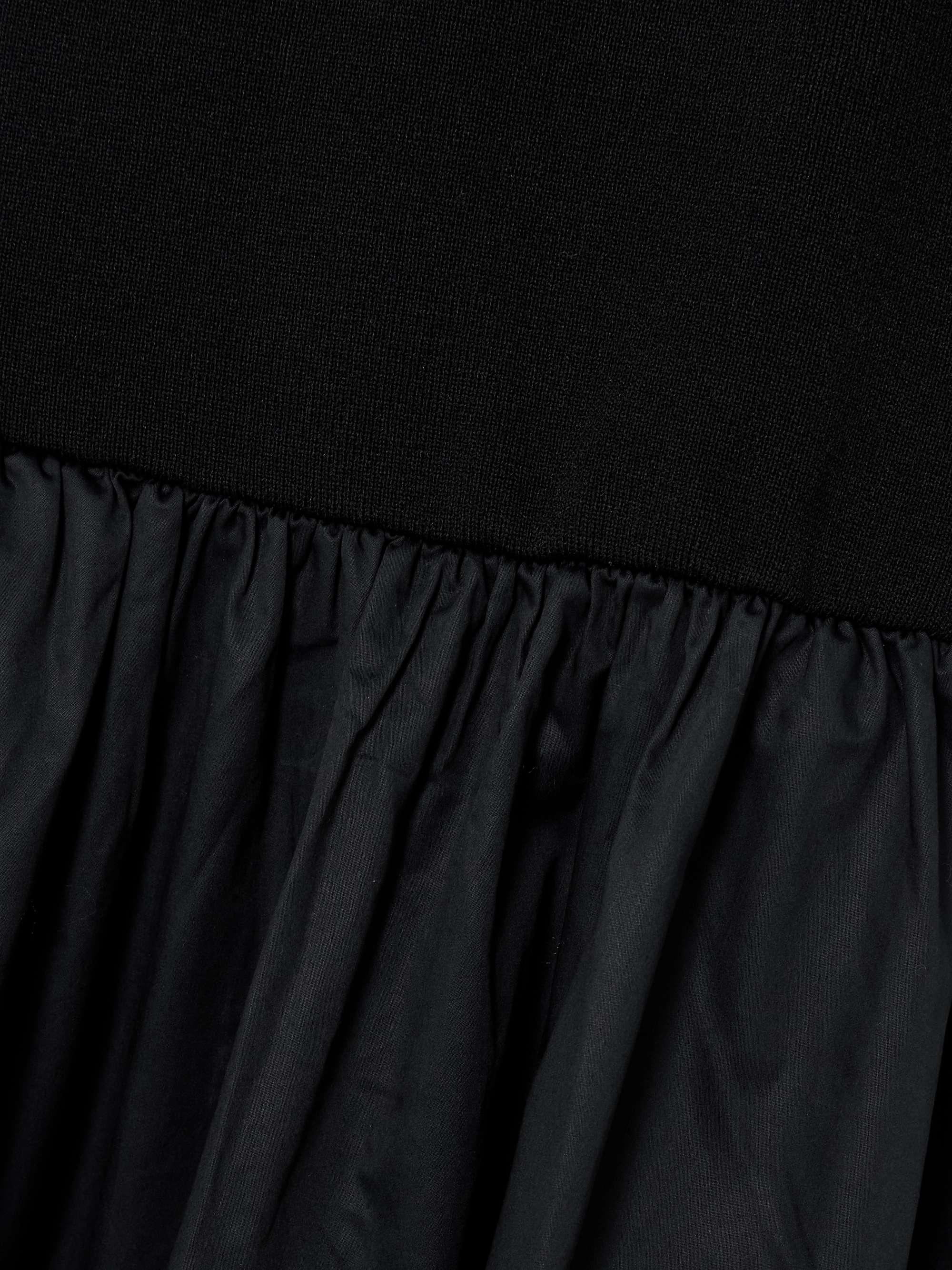 Open-back jersey and cotton-poplin maxi dress view