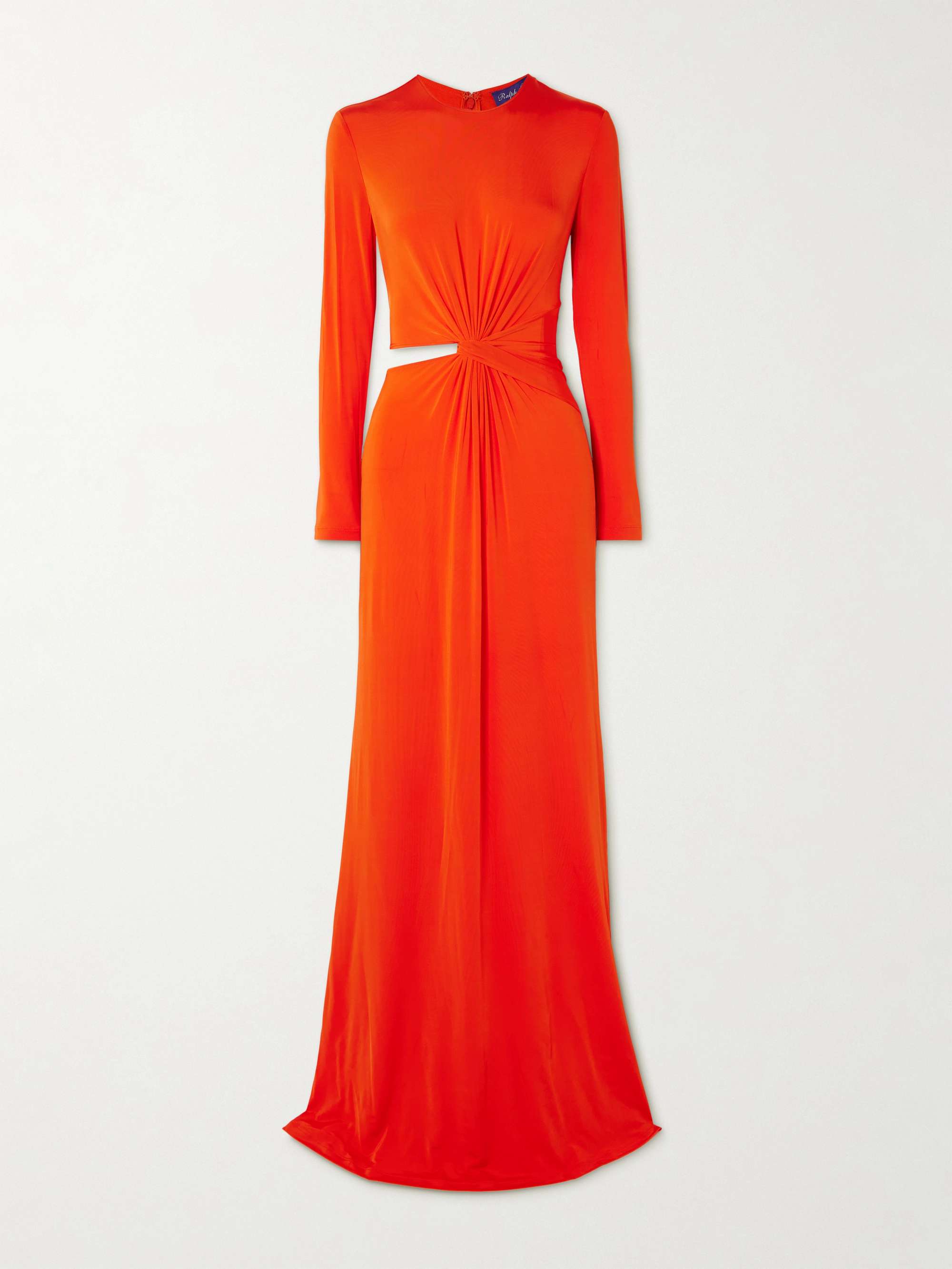 Twist-front cutout stretch-jersey gown view