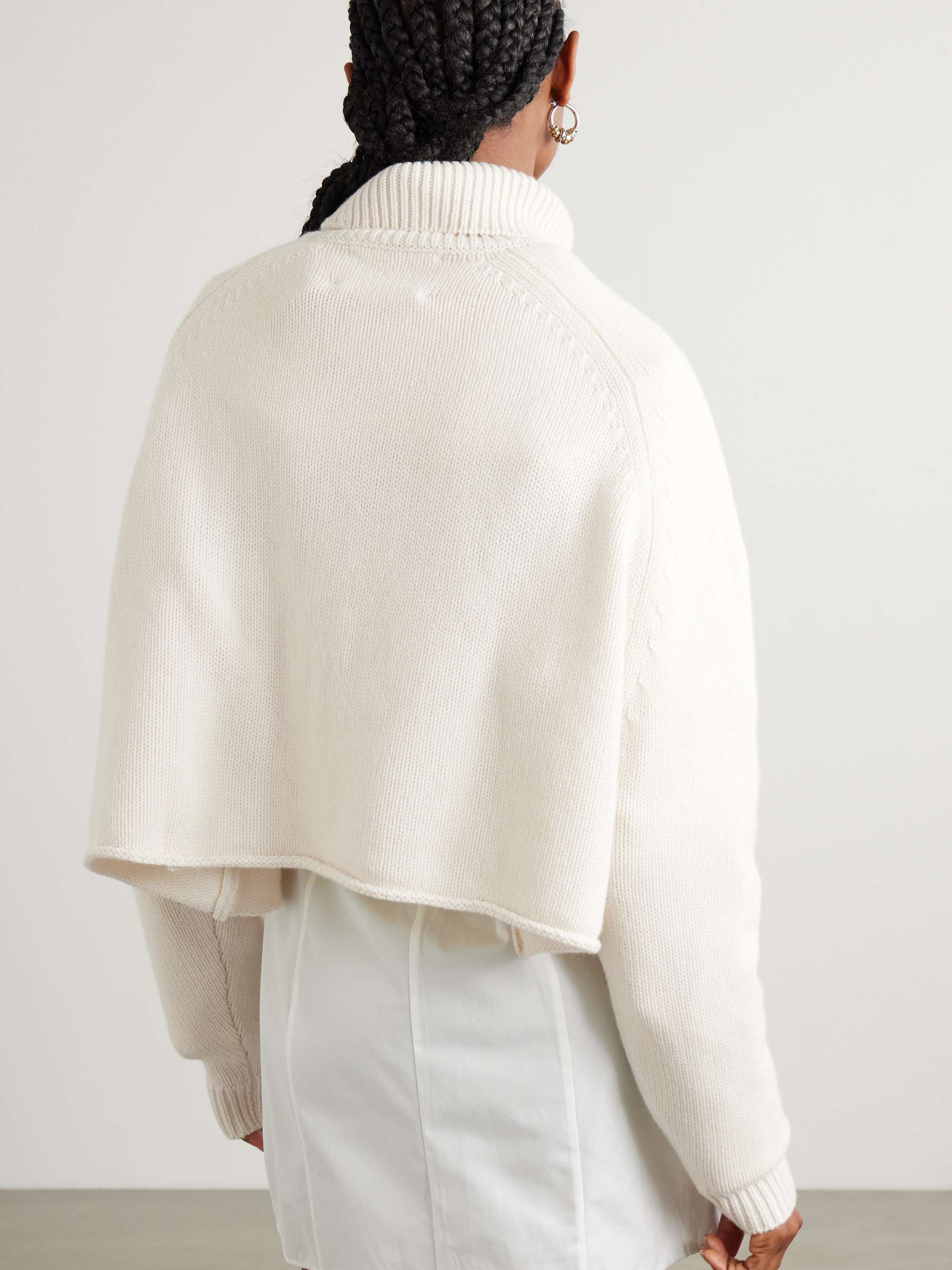 Cathie cropped cashmere turtleneck sweater view