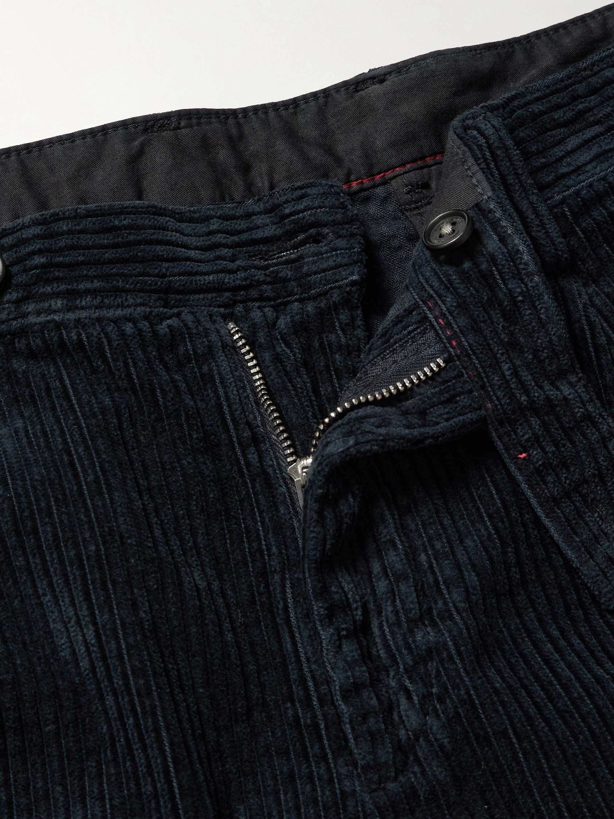 Winch2 Straight-Leg Pleated Cotton-Corduroy Trousers view