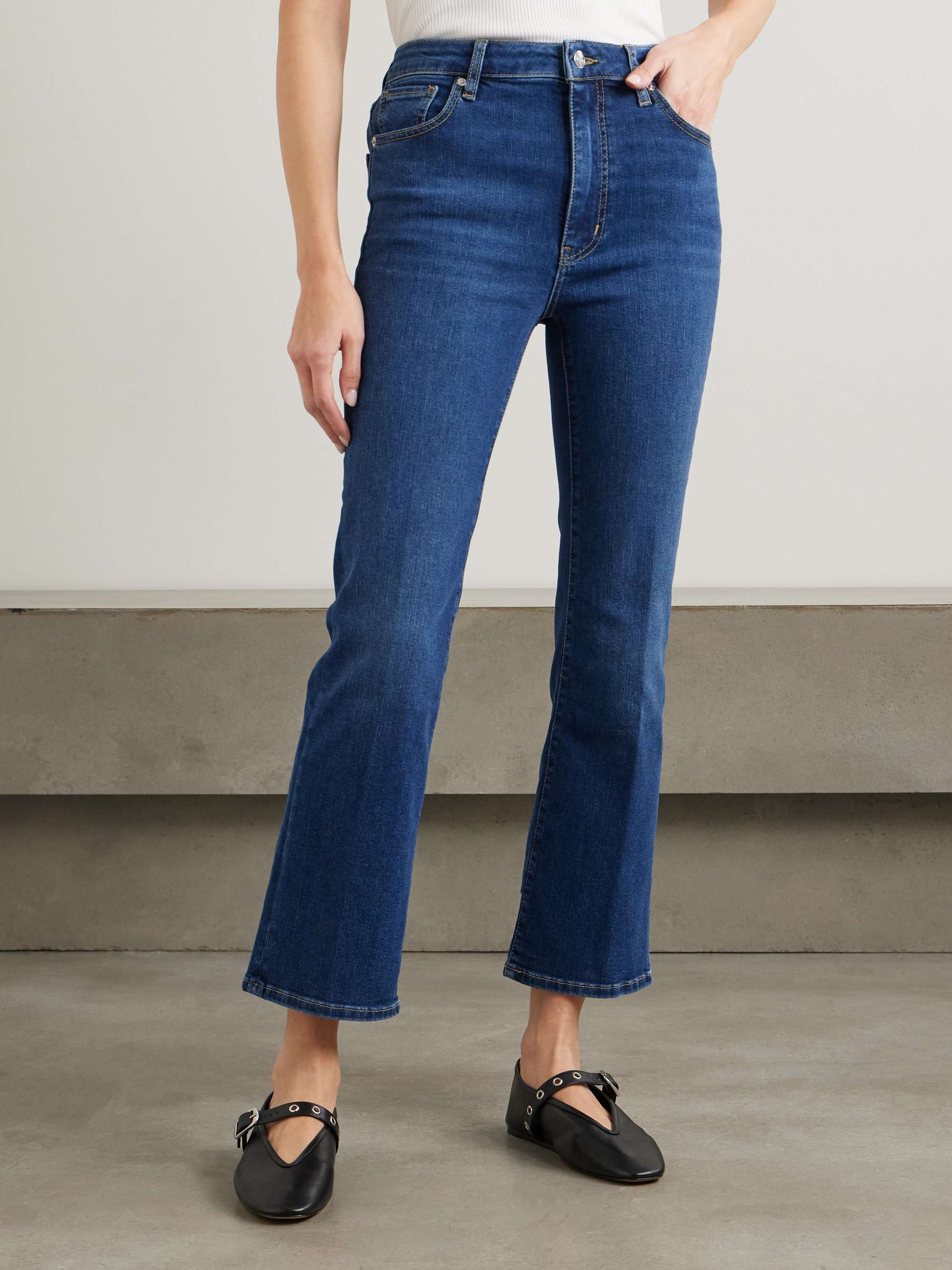 The Pencil cropped high-rise slim-leg jeans view