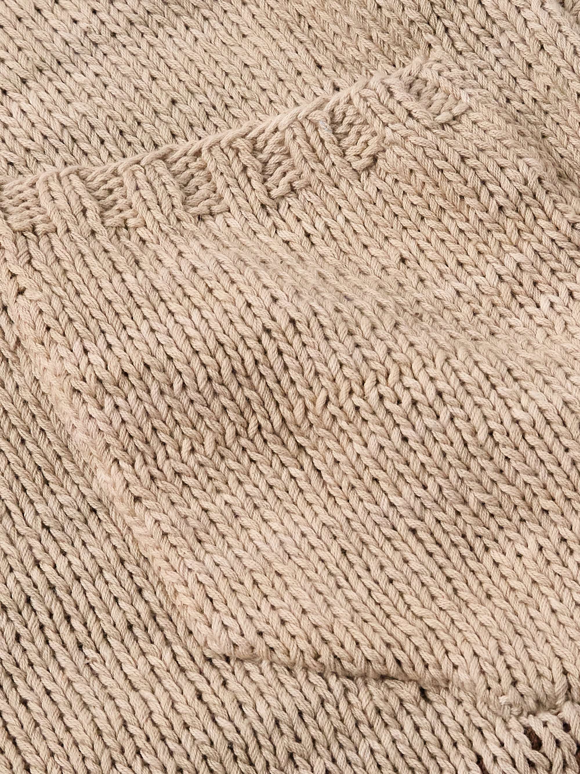 Distressed Intarsia Kala Cotton Cardigan view