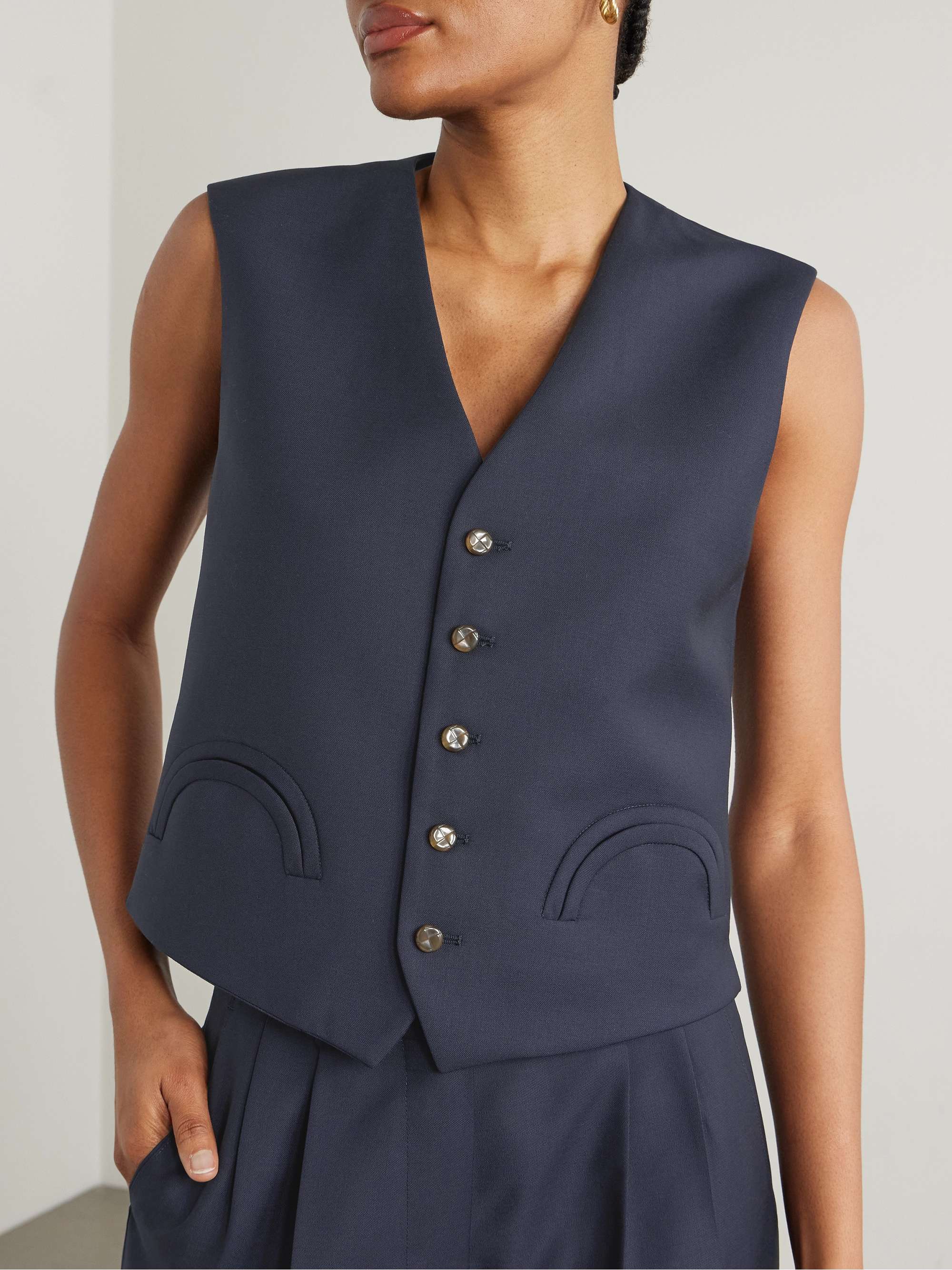 First Class Feral wool and mohair-blend vest view