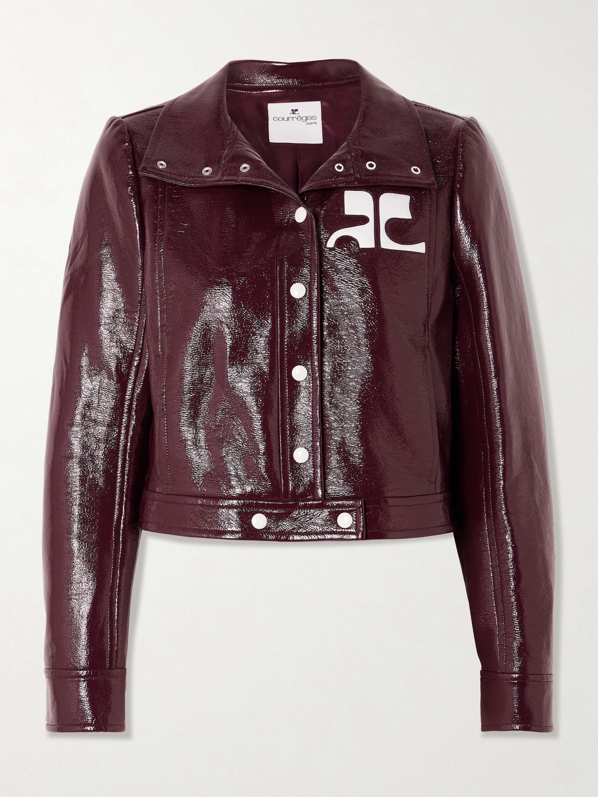 Reedition appliquéd coated cotton-blend jacket view