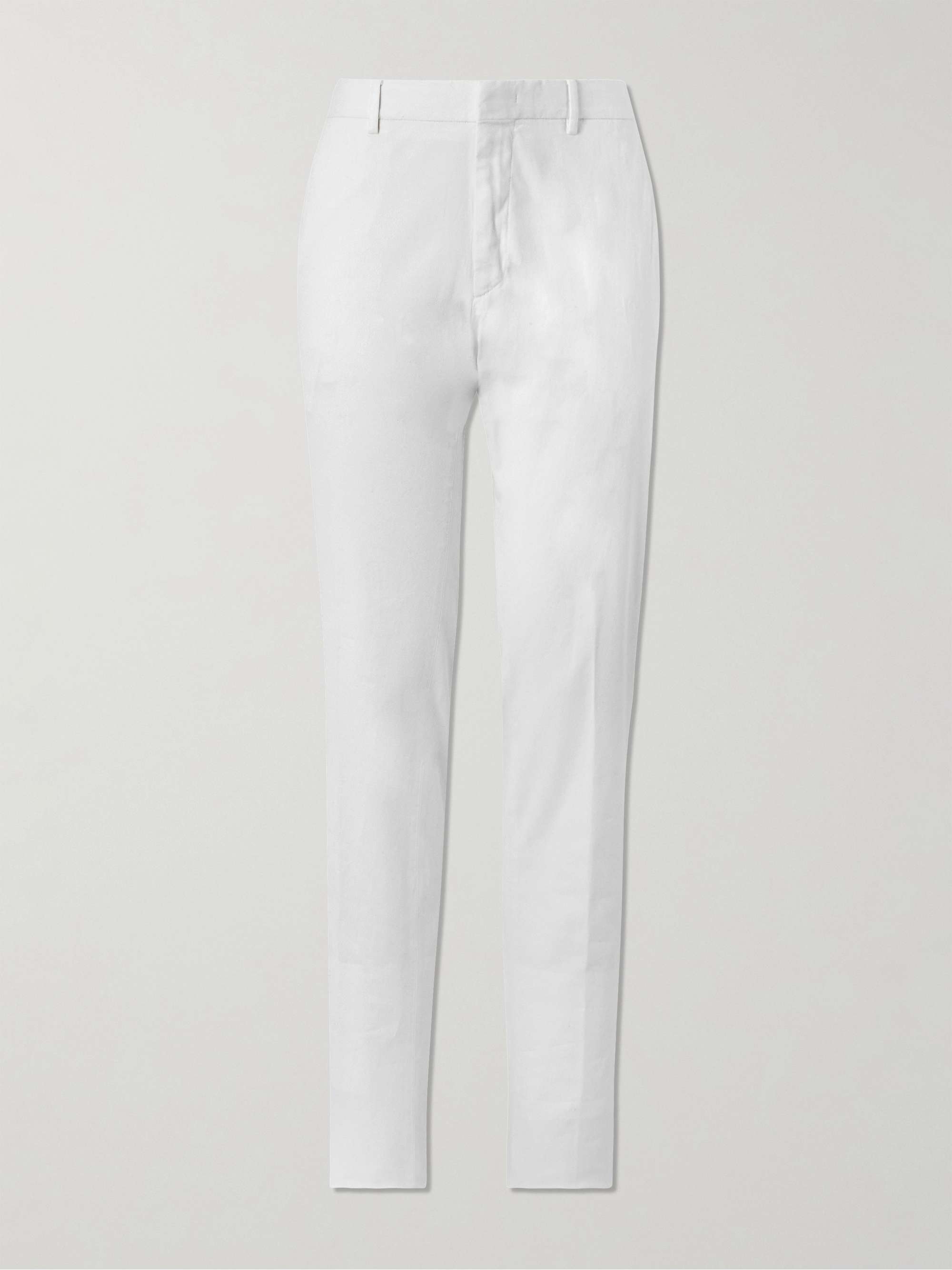 Easy Straight-Leg Garment-Dyed Cotton-Blend Chinos view