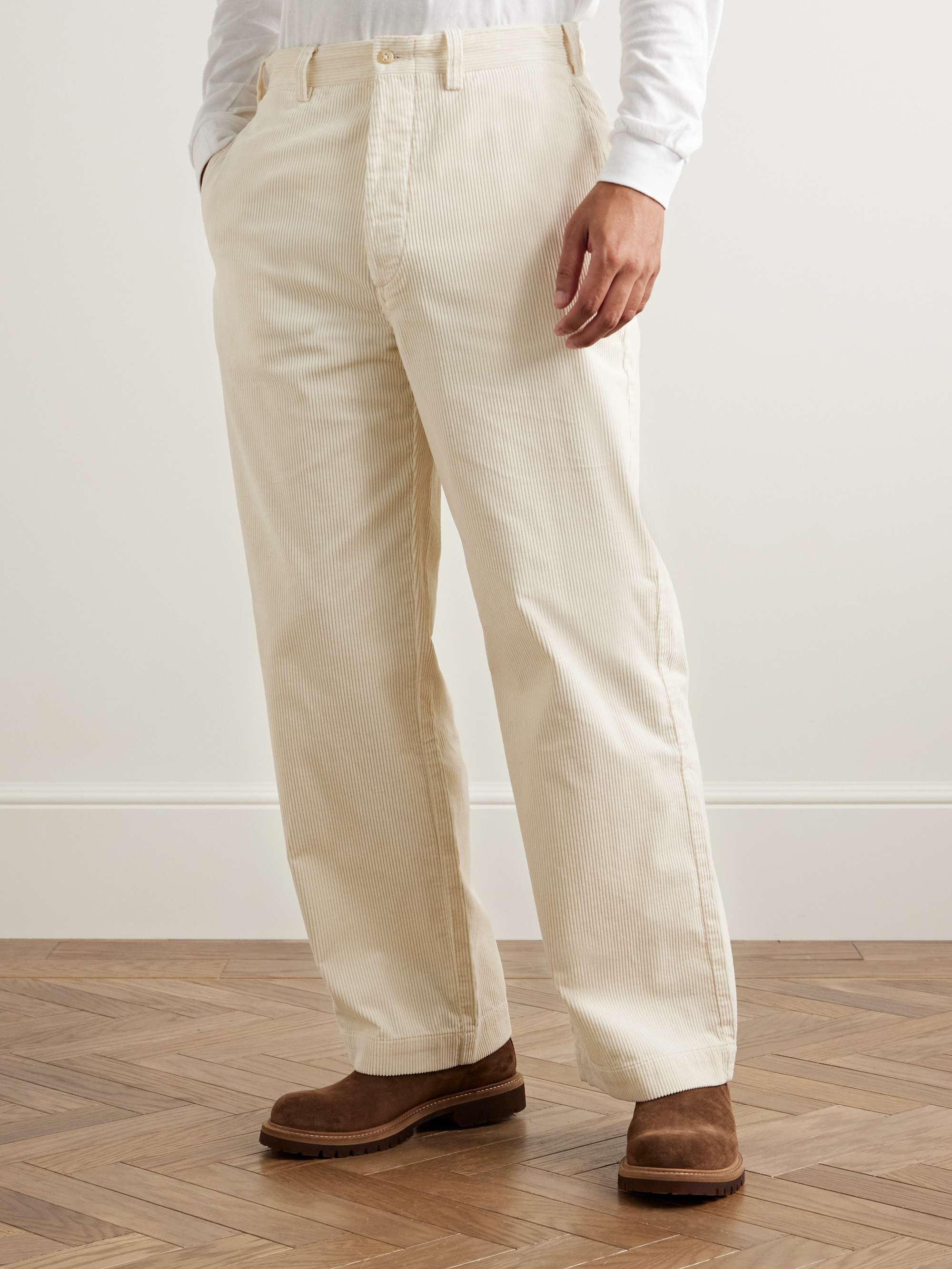 Straight-Leg Cotton-Corduroy Chinos view