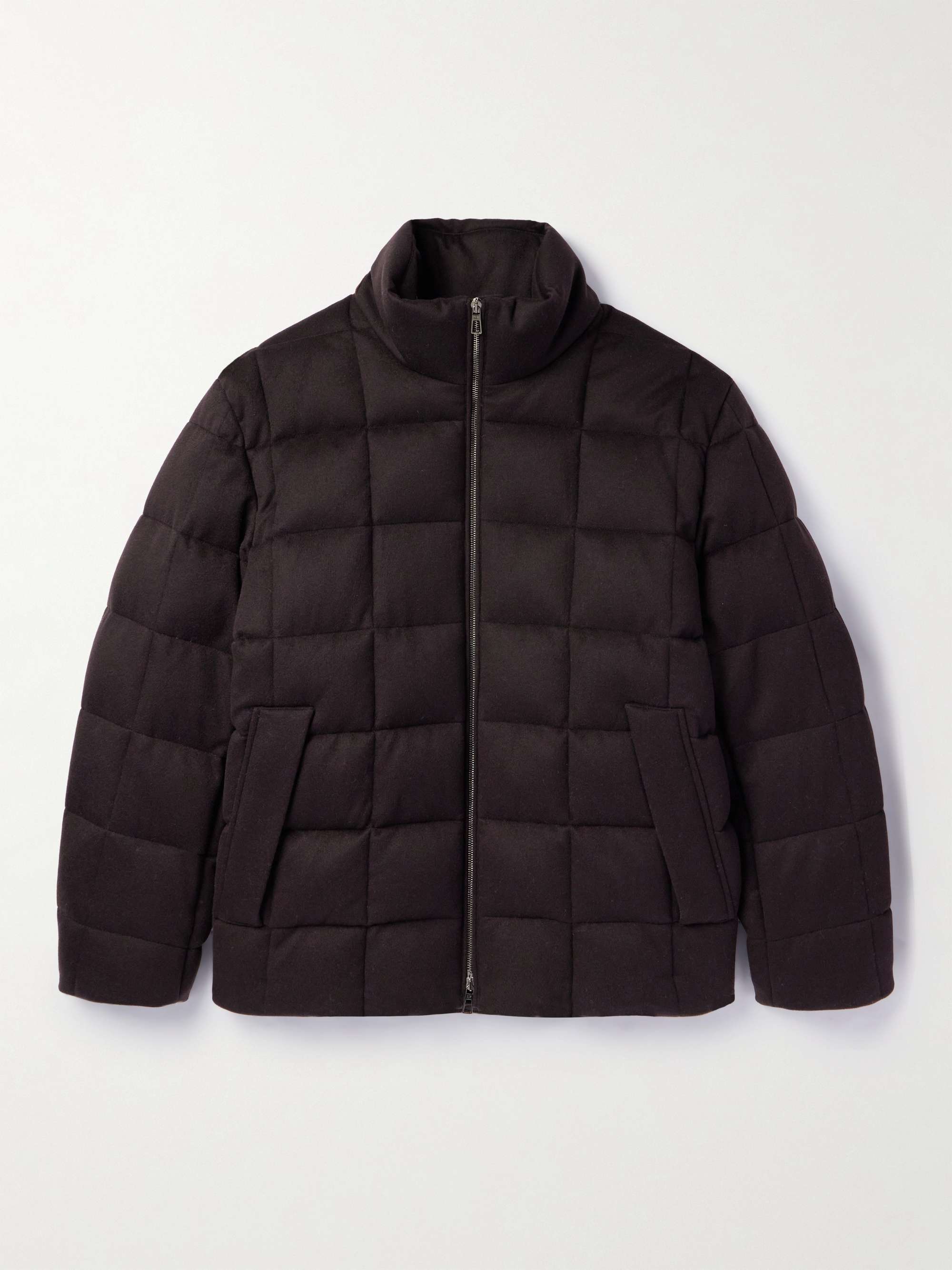 Tuul Suede-Trimmed Quilted Cashmere Down Jacket view