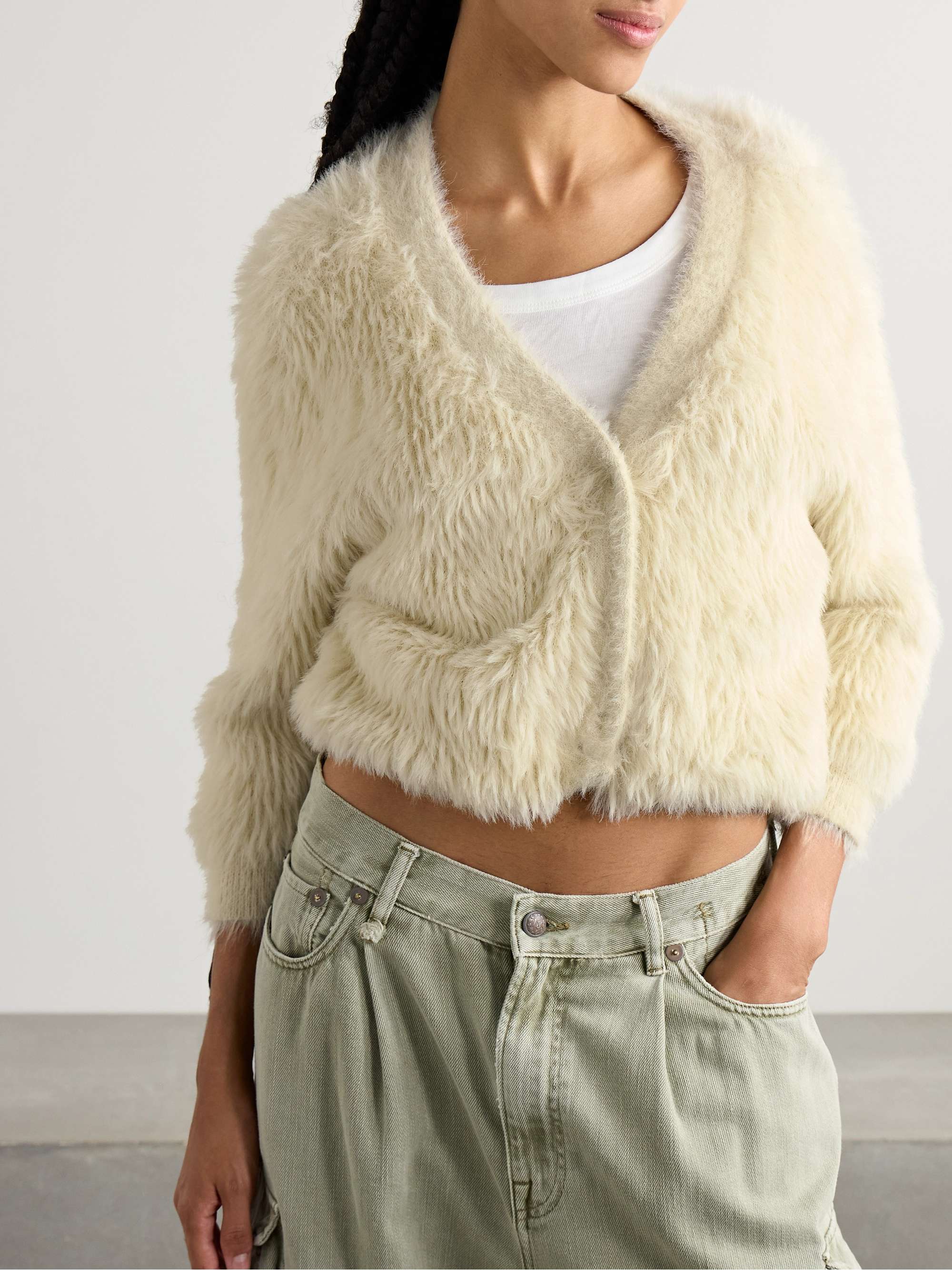 Balloon faux fur cardigan view