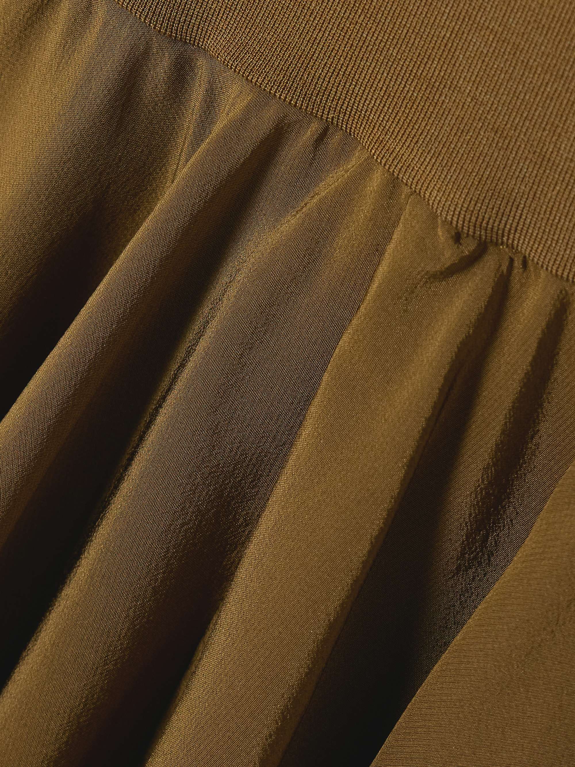 Illi scarf-detailed strapless stretch-knit and silk crepe de chine mini dress view