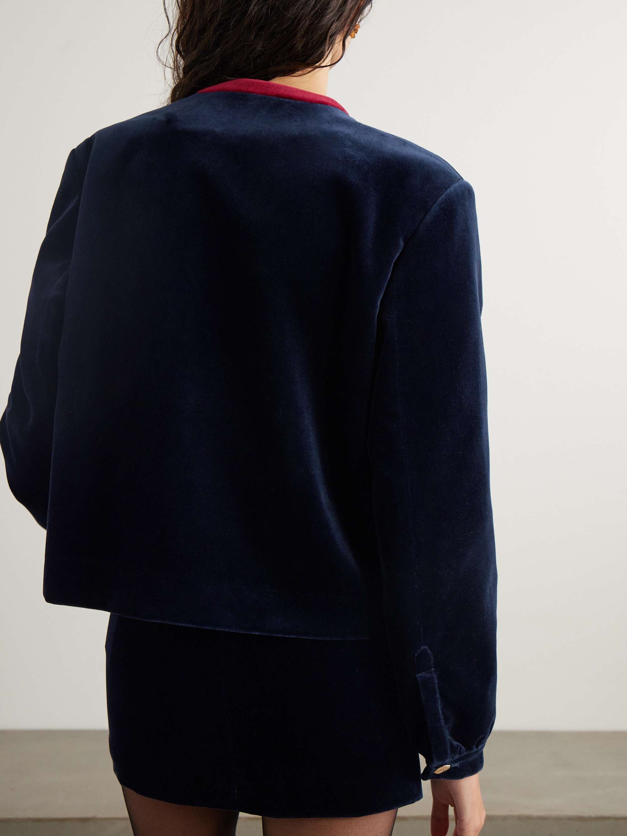 Gliss two-tone velvet jacket view