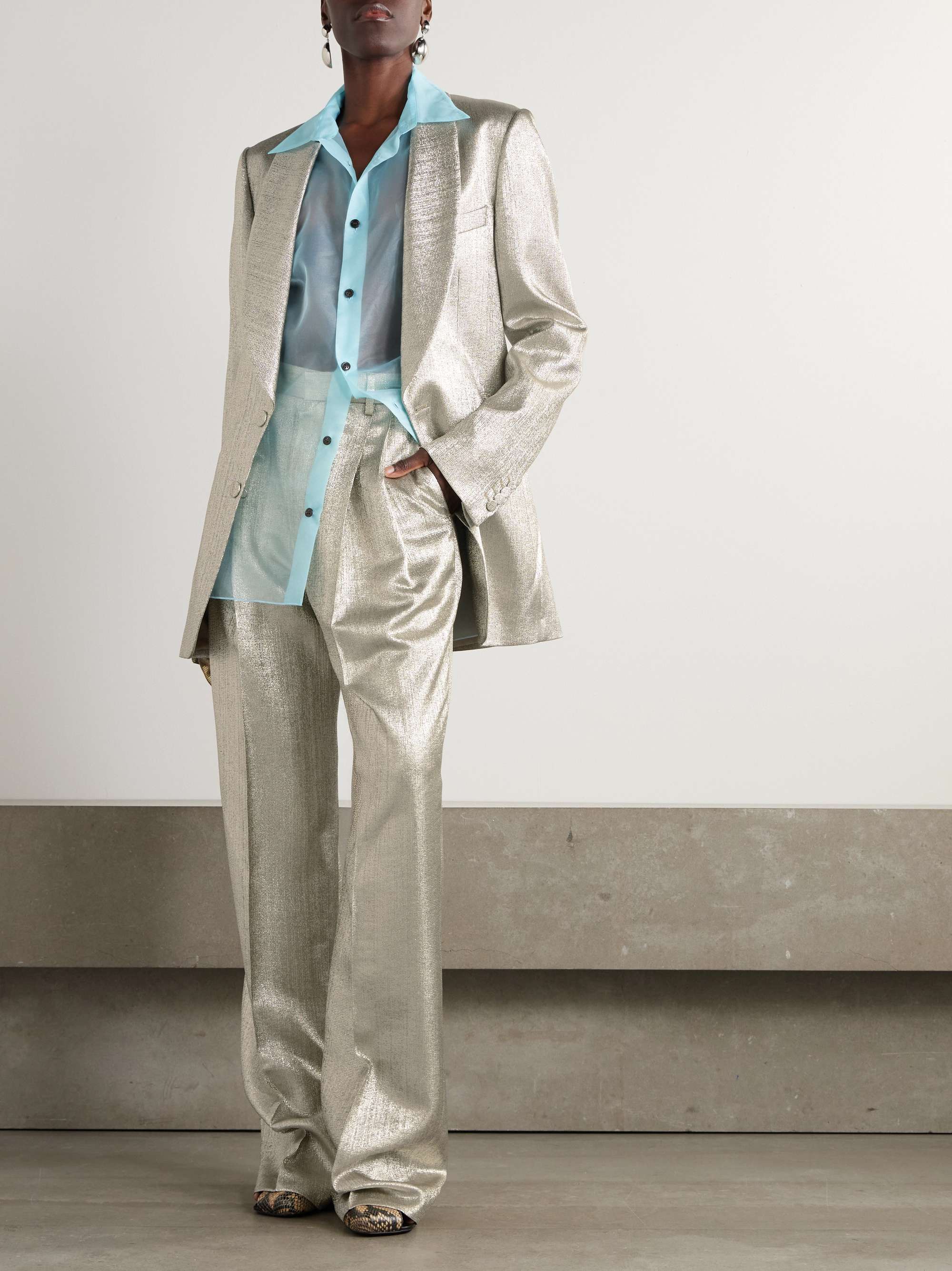 Lamé blazer view