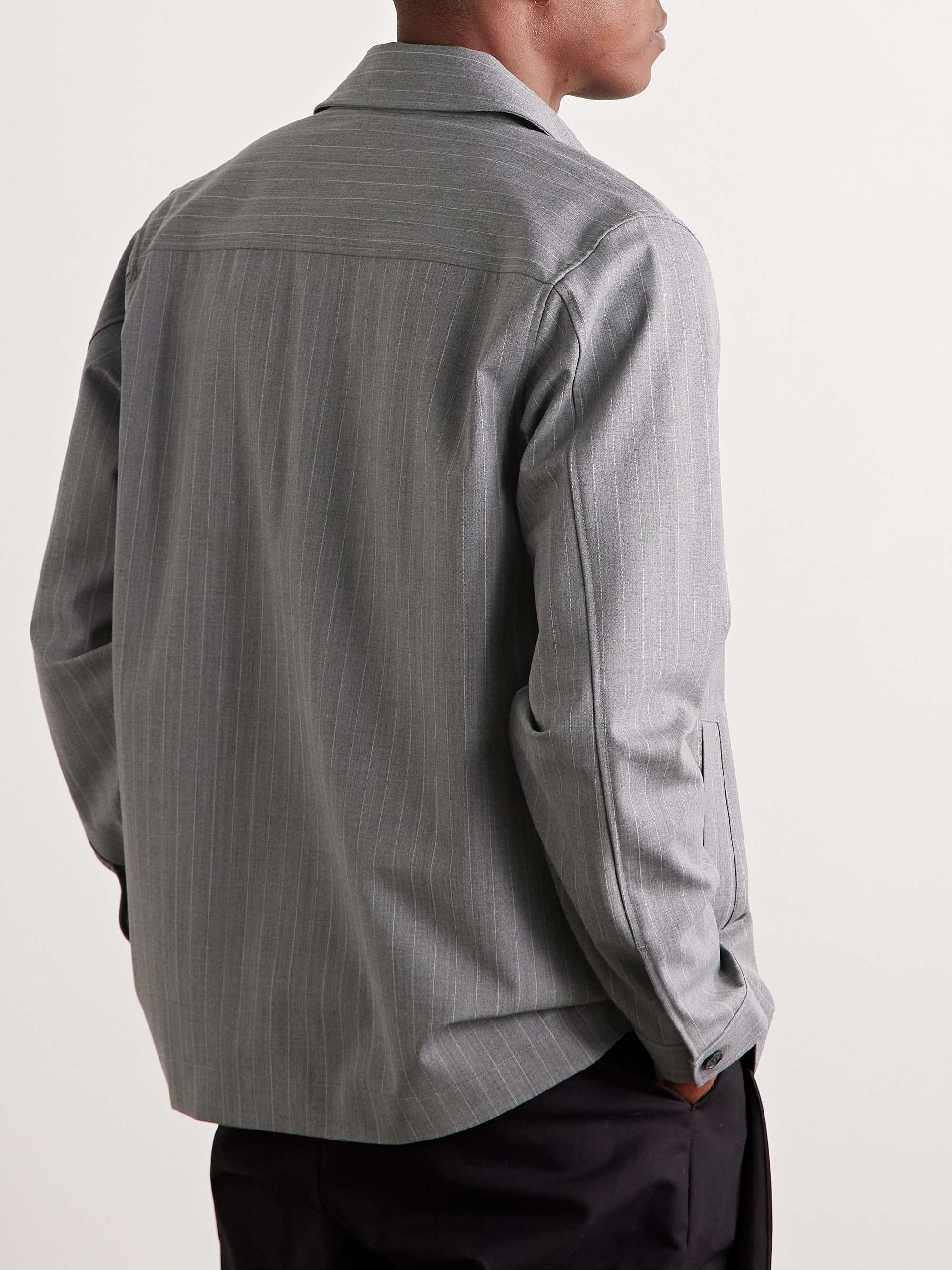 Ivan 1088 Pinstriped Recycled Woven Jacket view