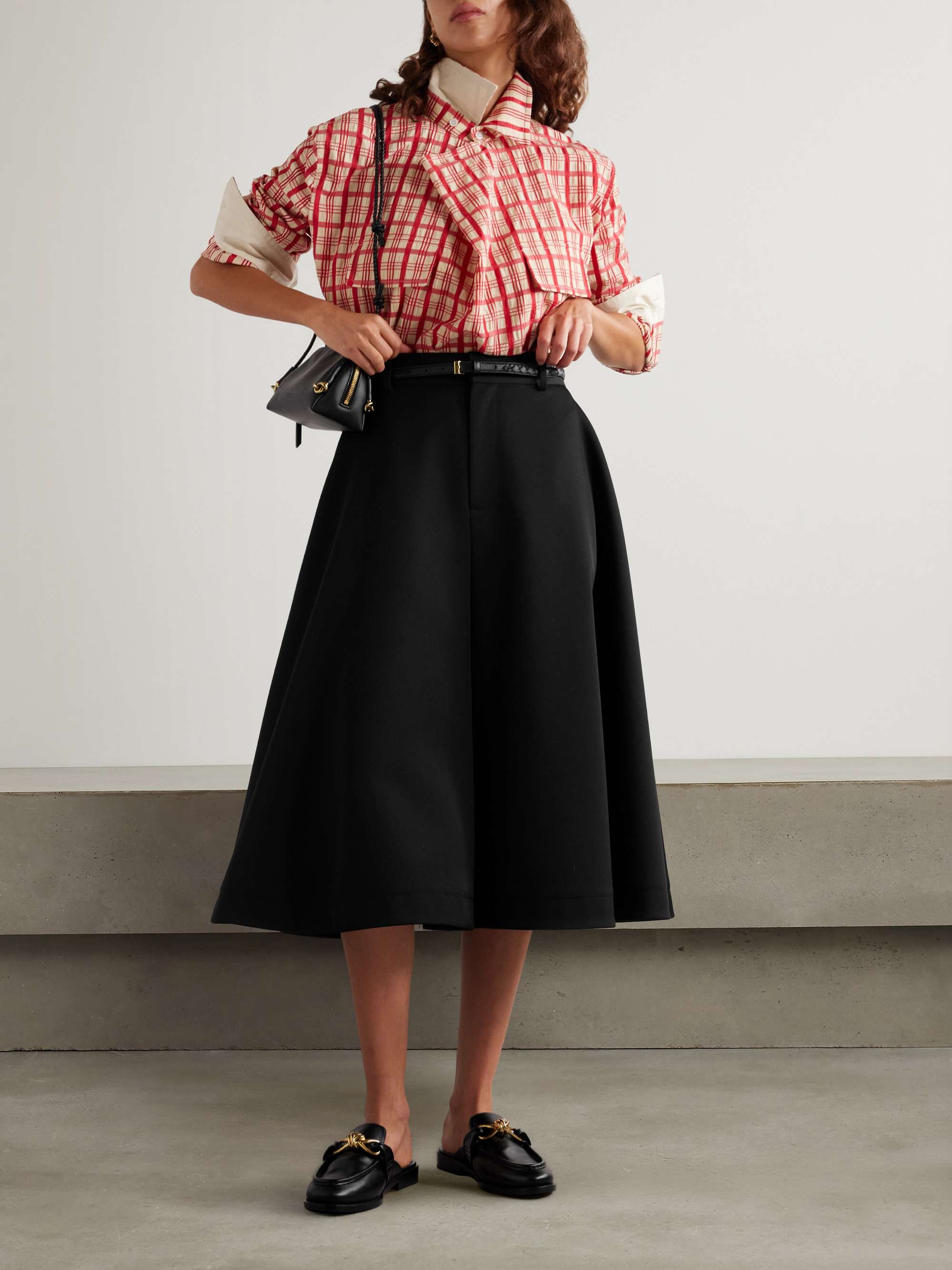 Grain de poudre wool midi skirt view