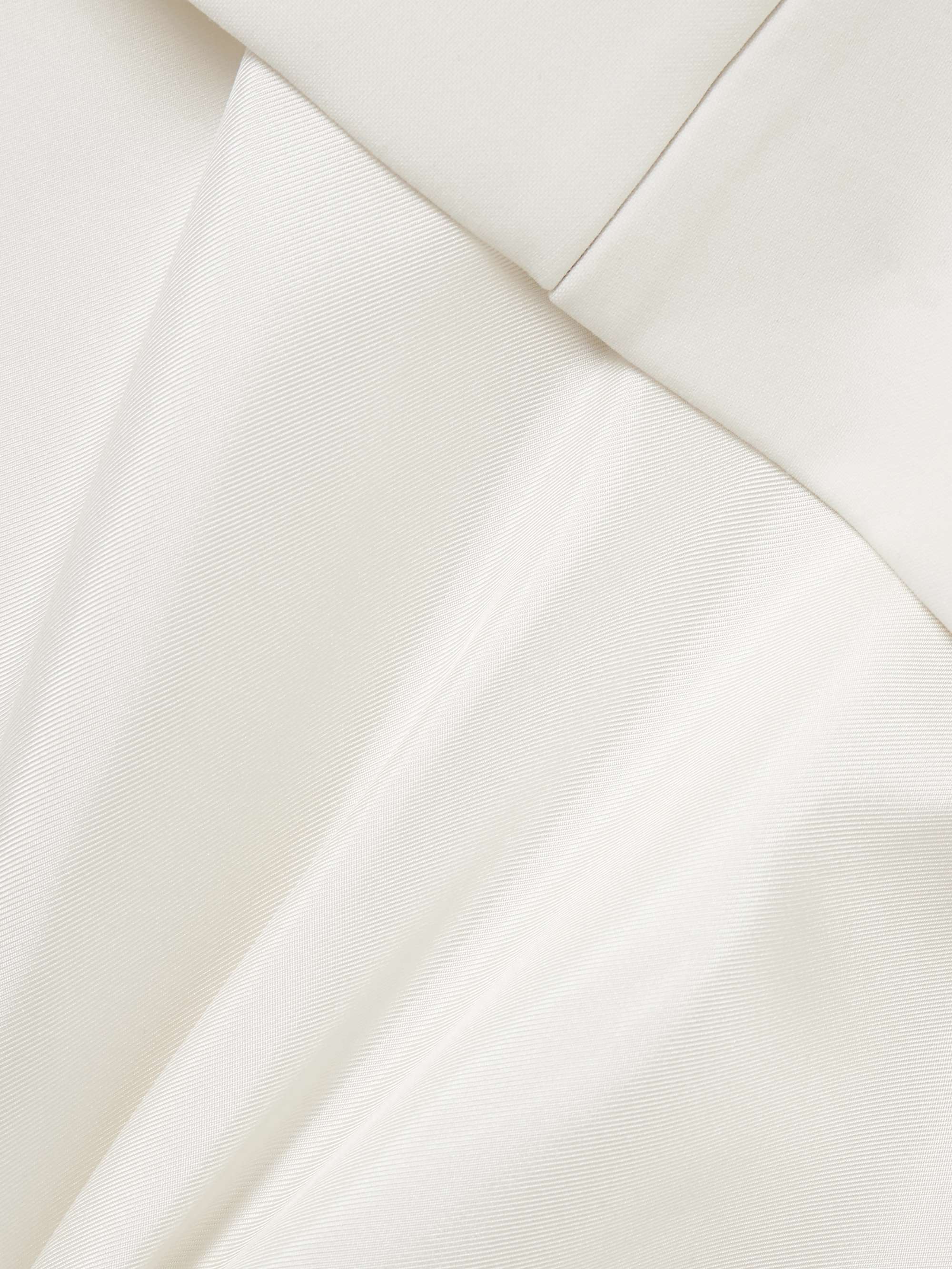 Open-back wool-blend and silk gown view