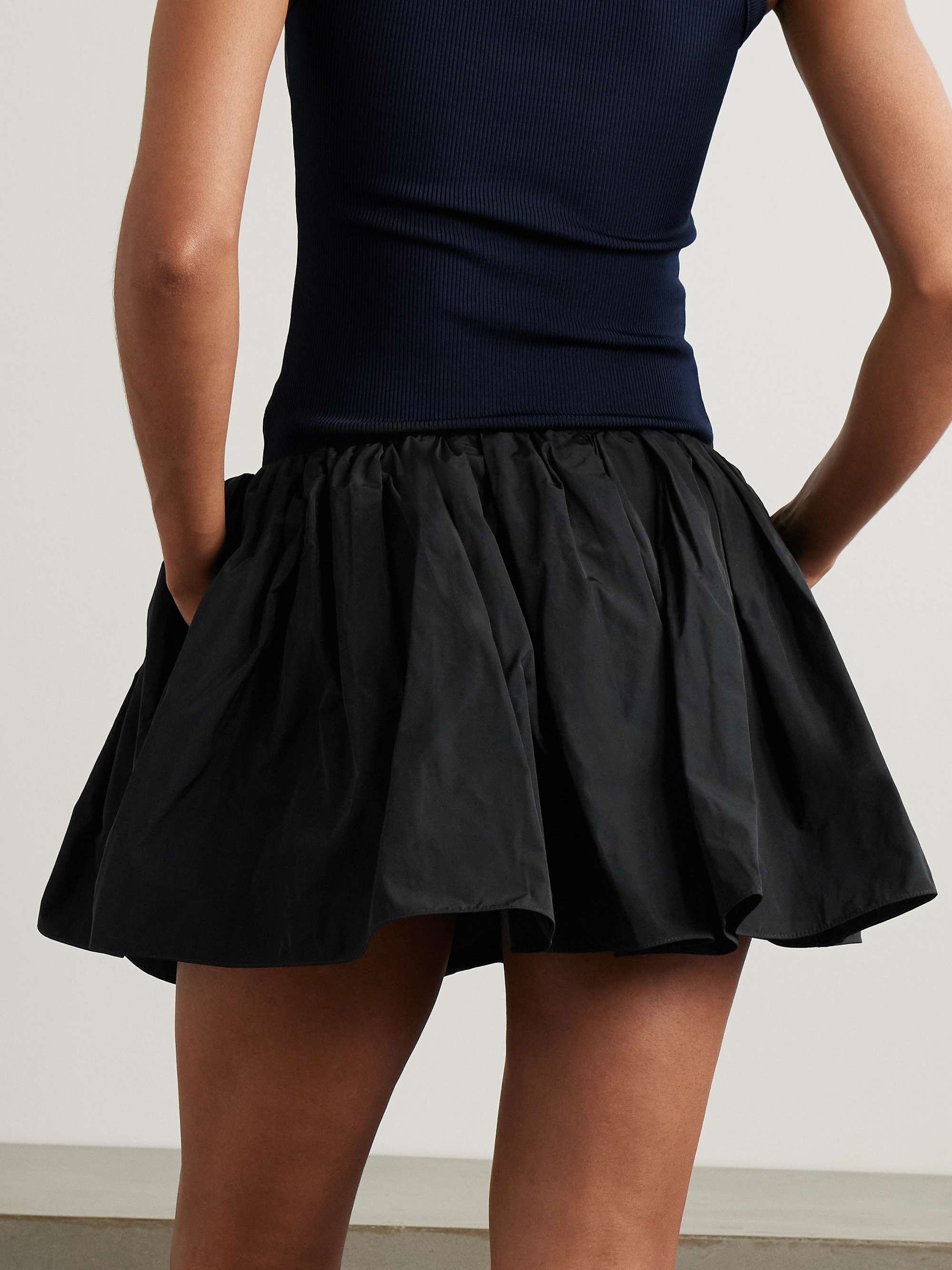Gathered crepe mini skirt view