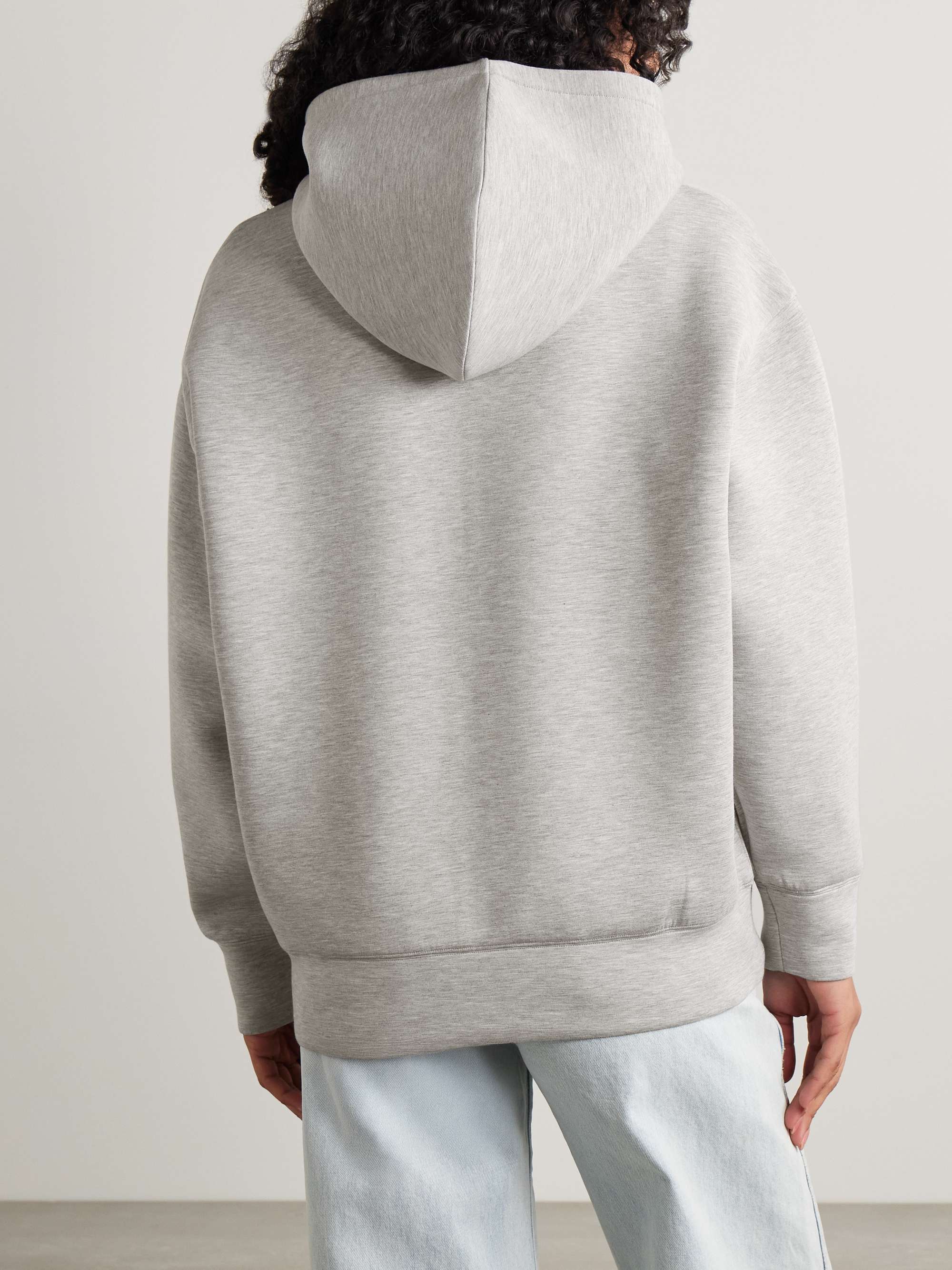 Embossed stretch-jersey hoodie view