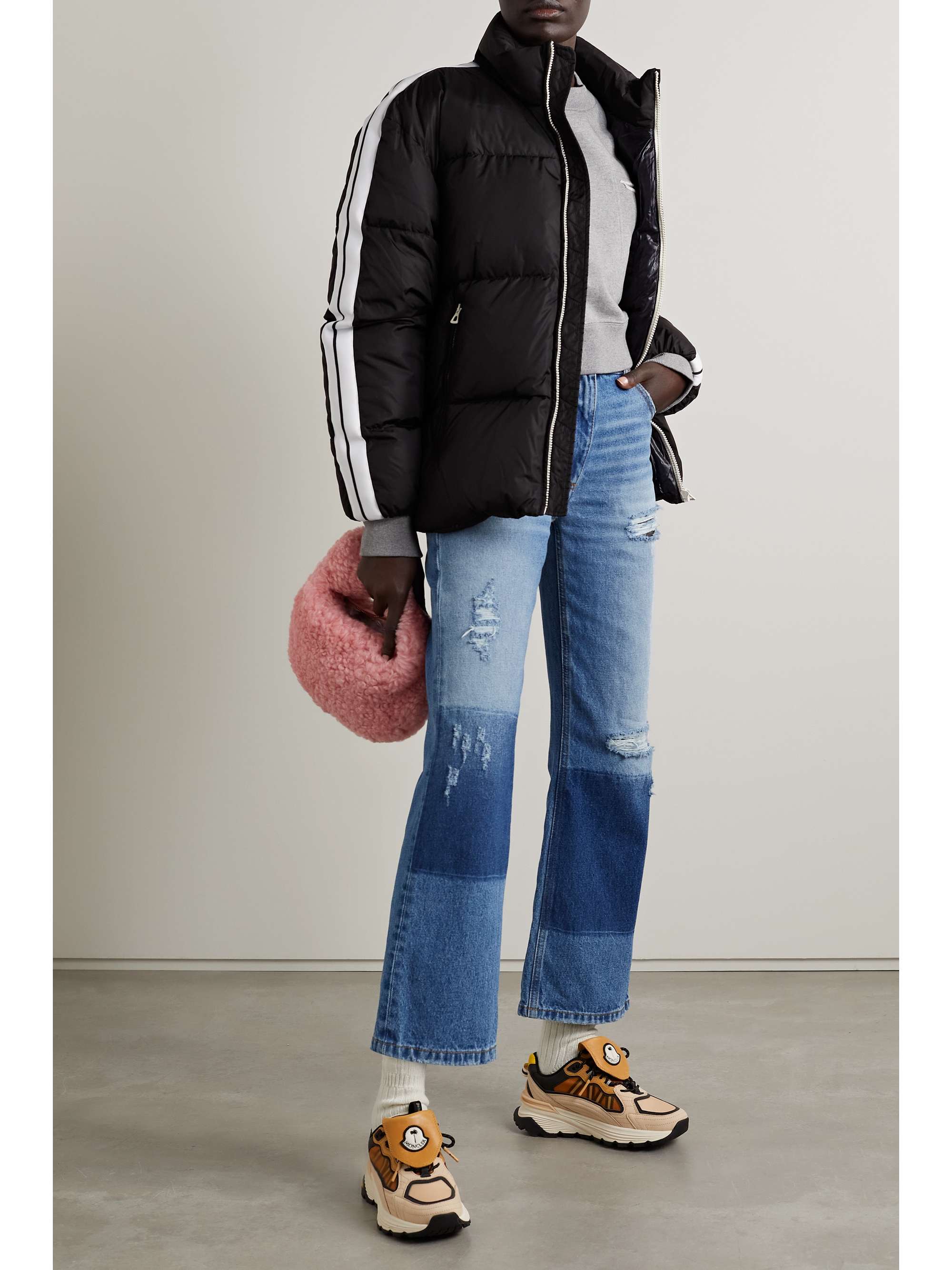 + 8 Palm Angels distressed high-rise straight-leg jeans view