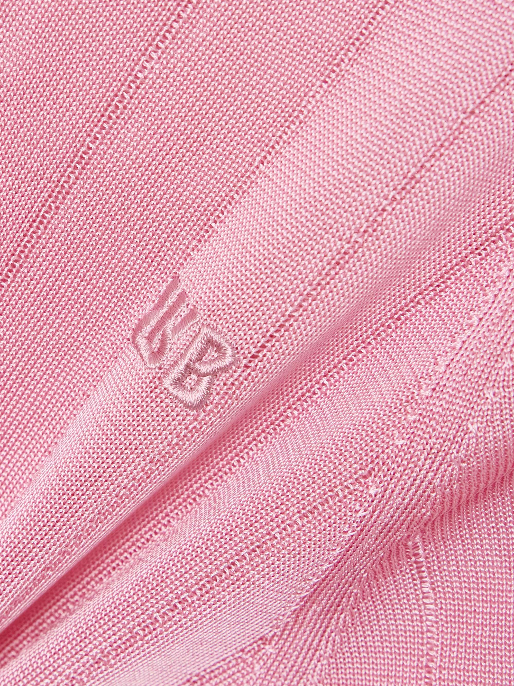 Roots embroidered ribbed polo shirt view