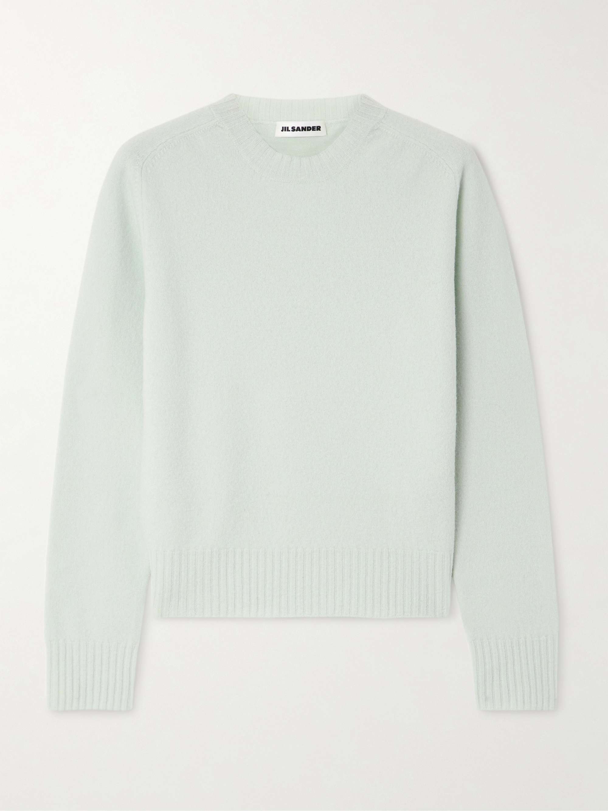 Boiled merino wool sweater view
