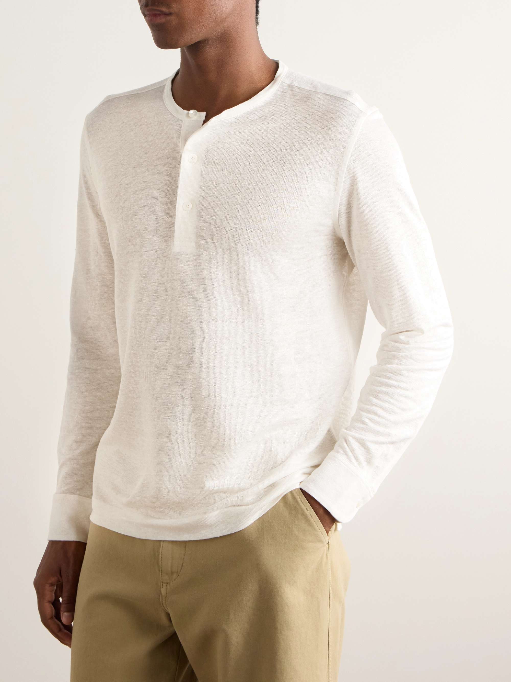 Henley Oasi Linen Henley T-Shirt view