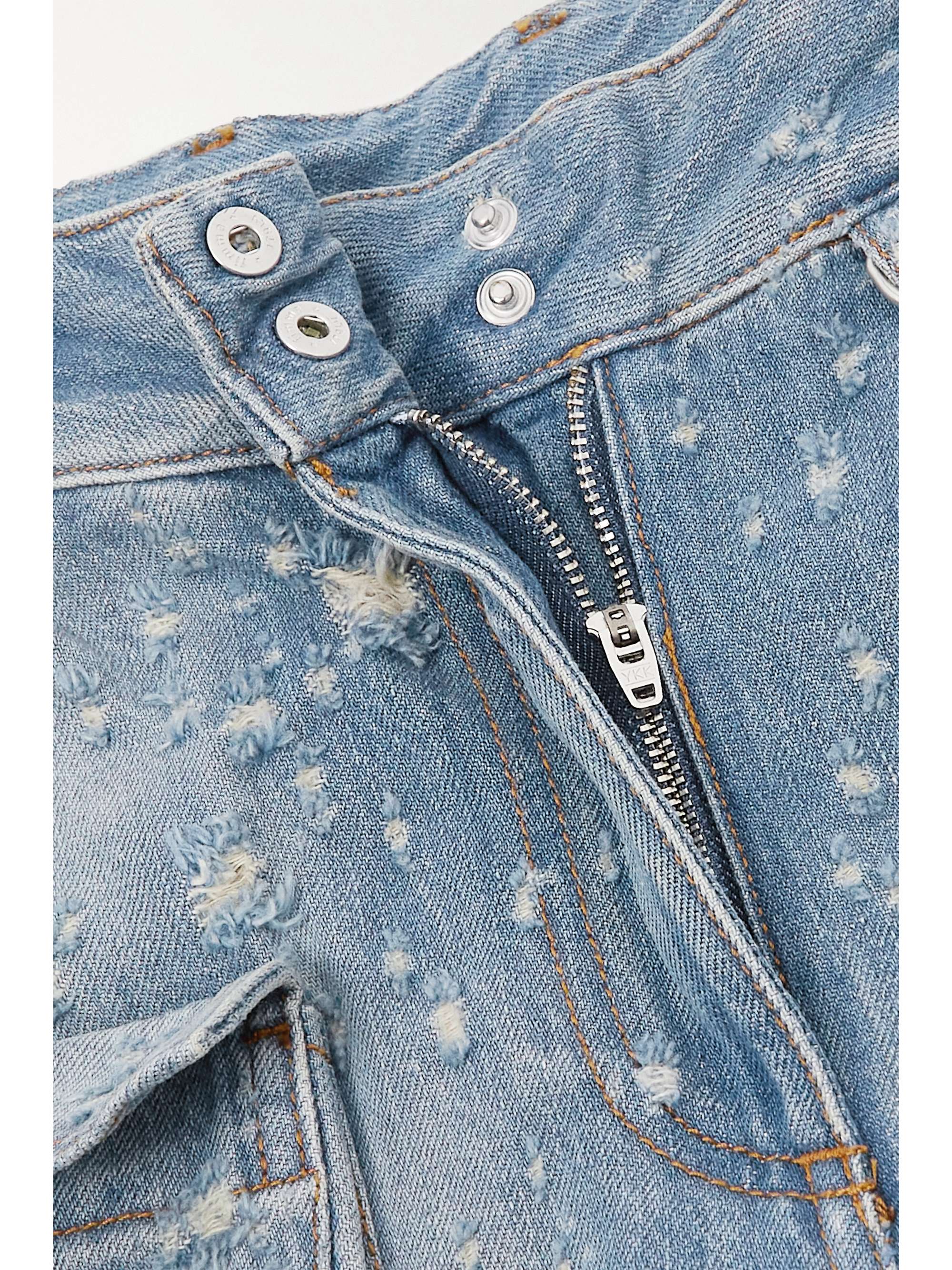 Distressed boyfriend cargo jeans view