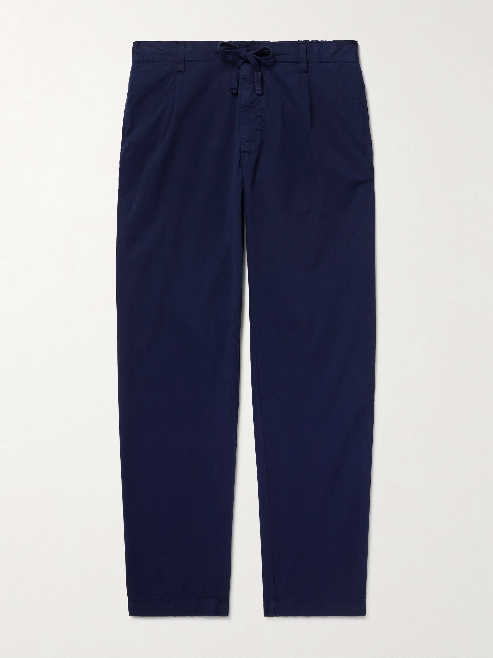 Tanker Slim-Fit Straight-Leg Cotton Drawstring Trousers view