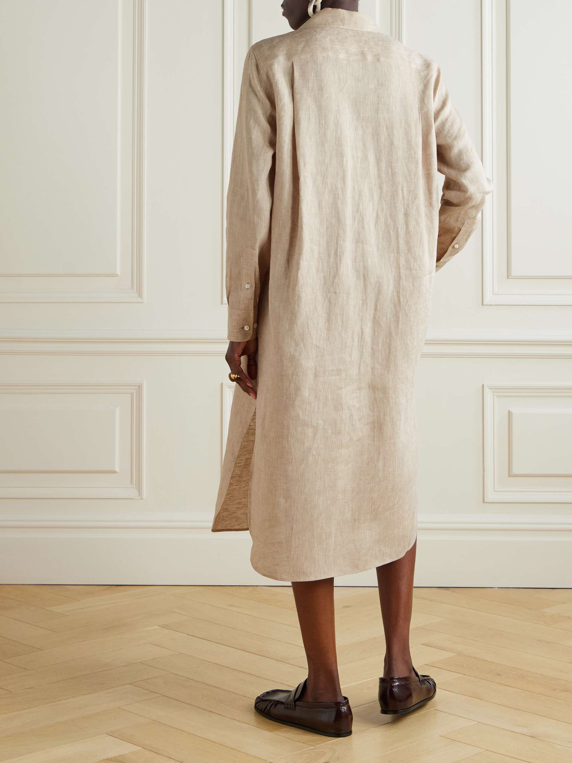 Lora linen midi dress view