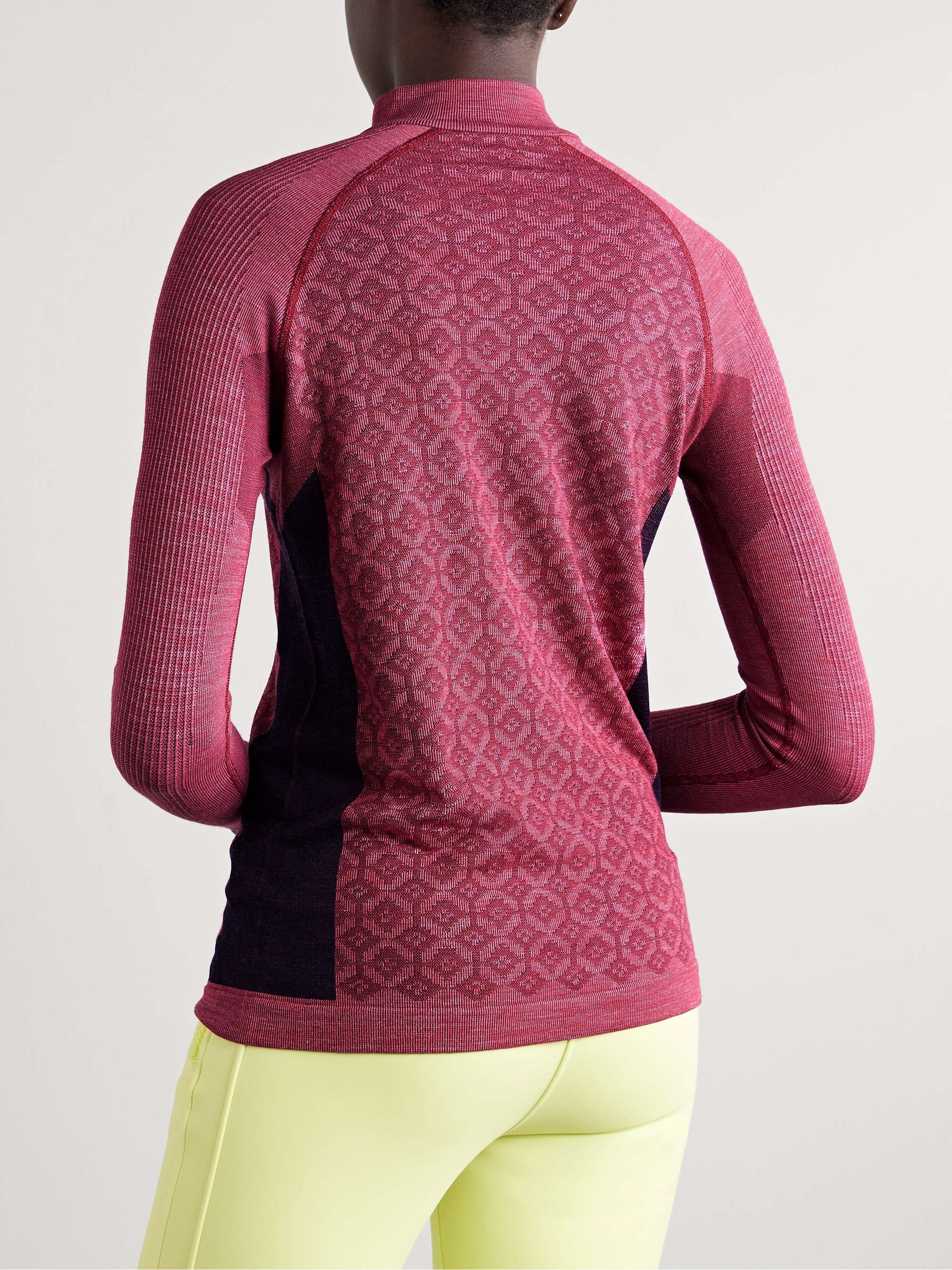 Jacquard-knit top view