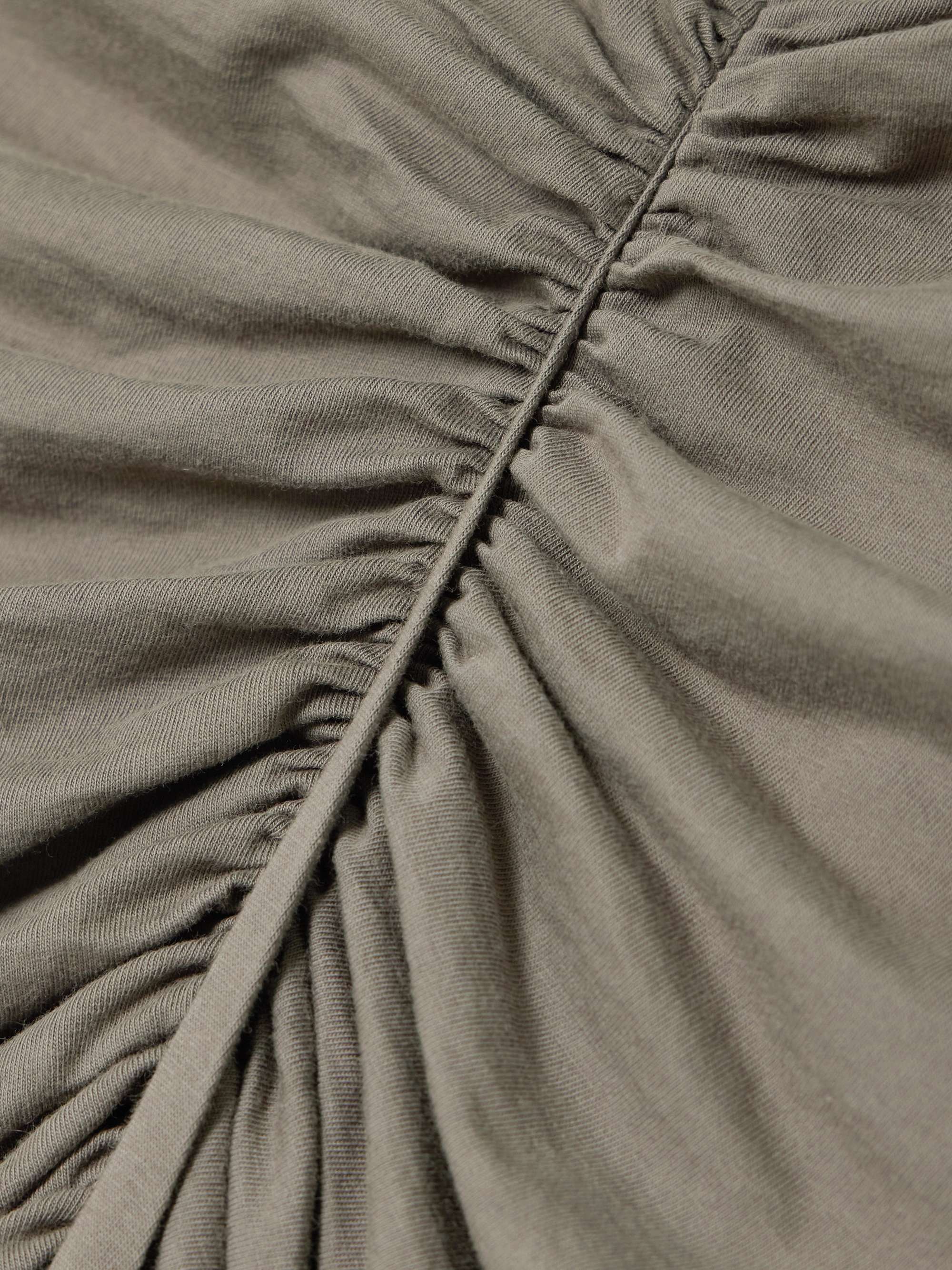 Edfu asymmetric ruched cotton-jersey maxi skirt view