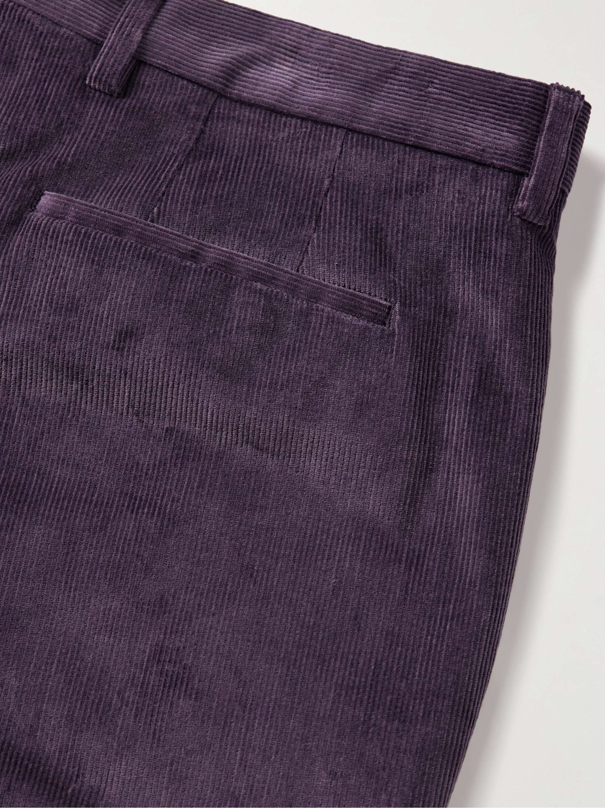Slim-Fit Stretch-Cotton Corduroy Suit Trousers view