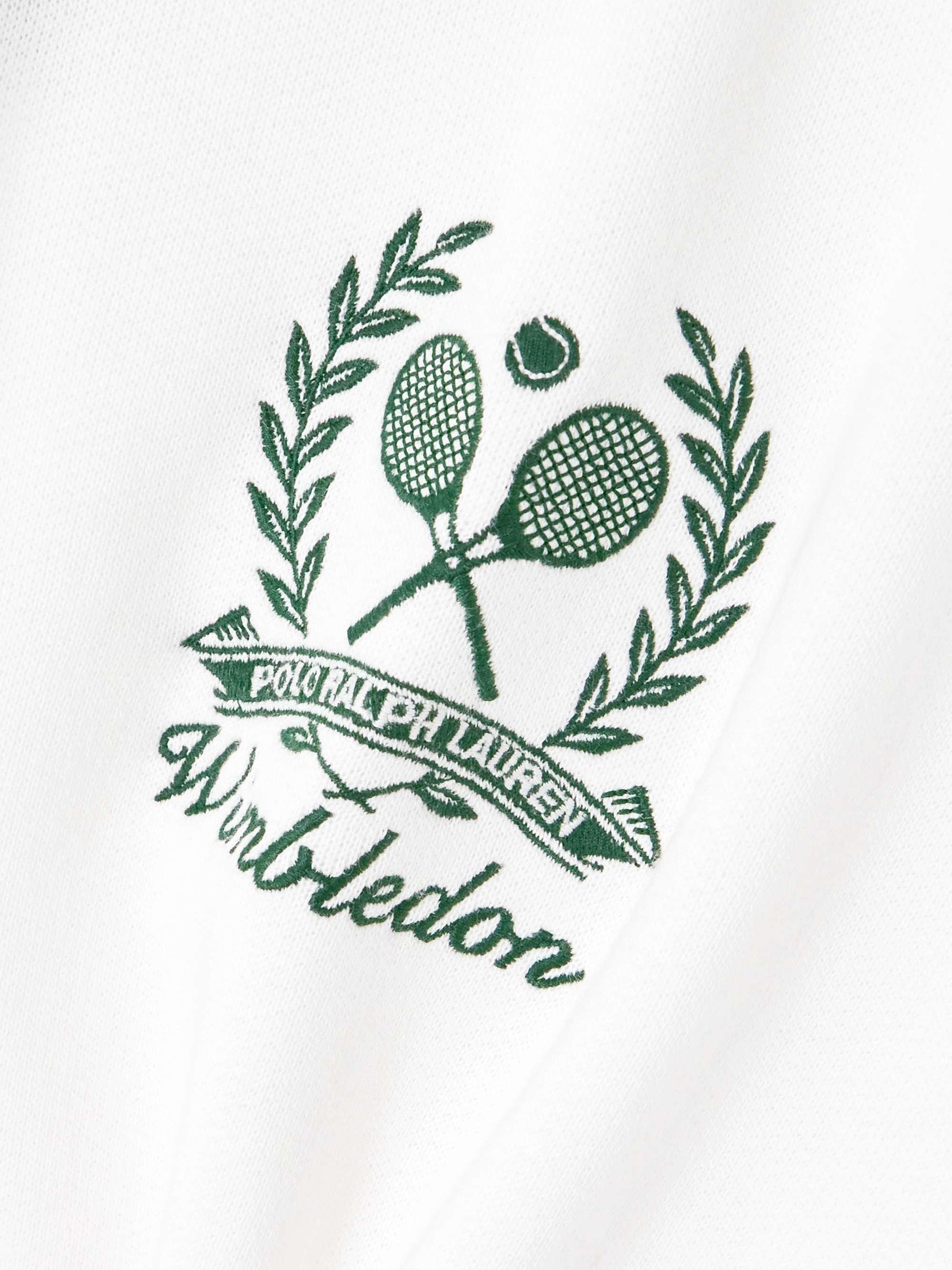 + Wimbledon embroidered cotton-blend jersey hoodie view