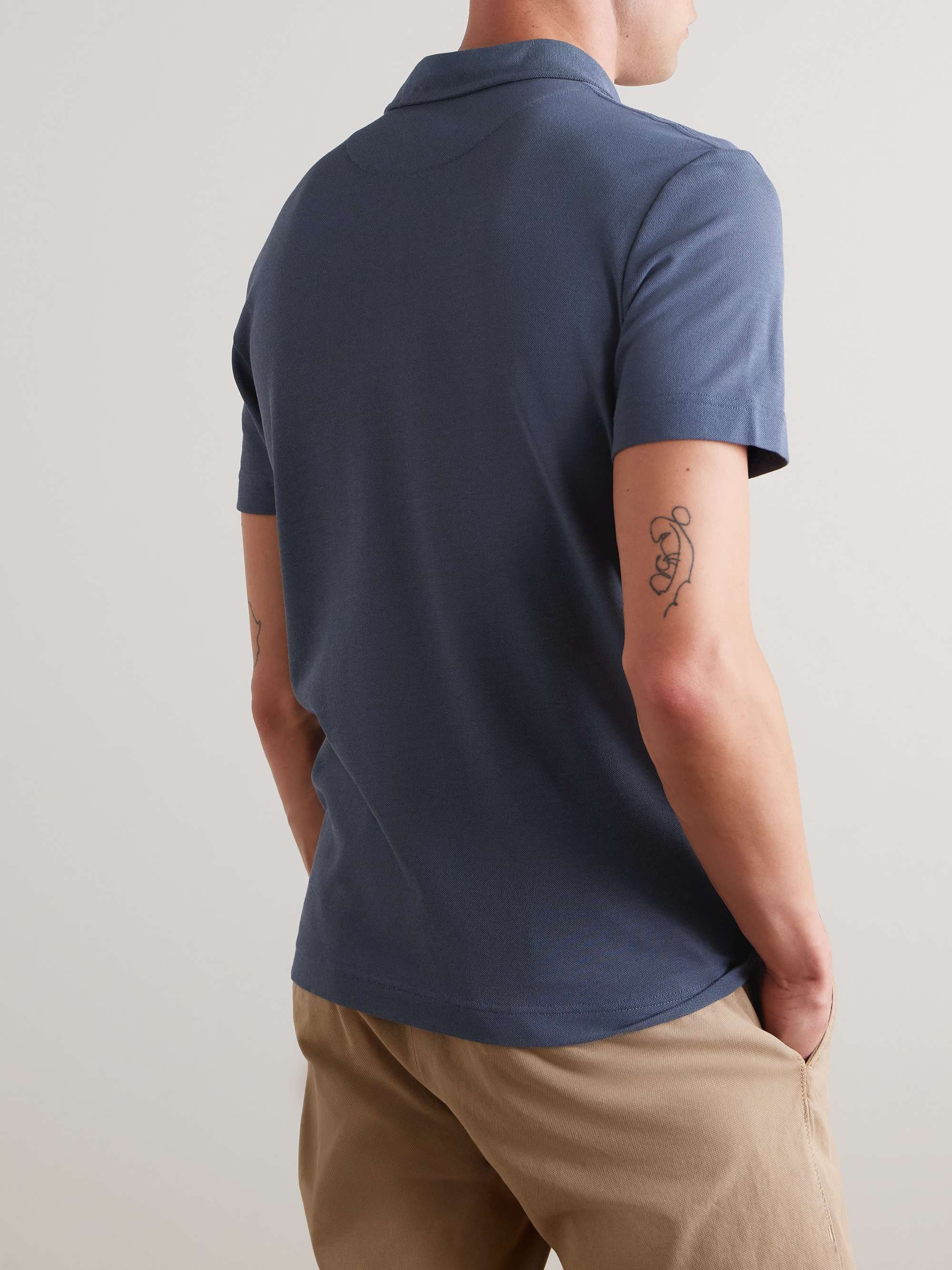 Zanone Slim-Fit Ice Cotton Polo Shirt view