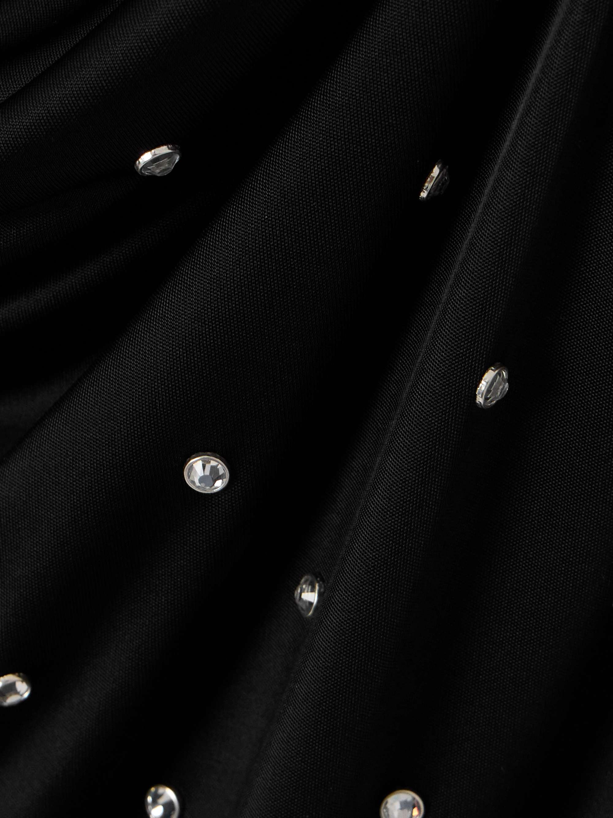 Embellished draped jersey midi dress view