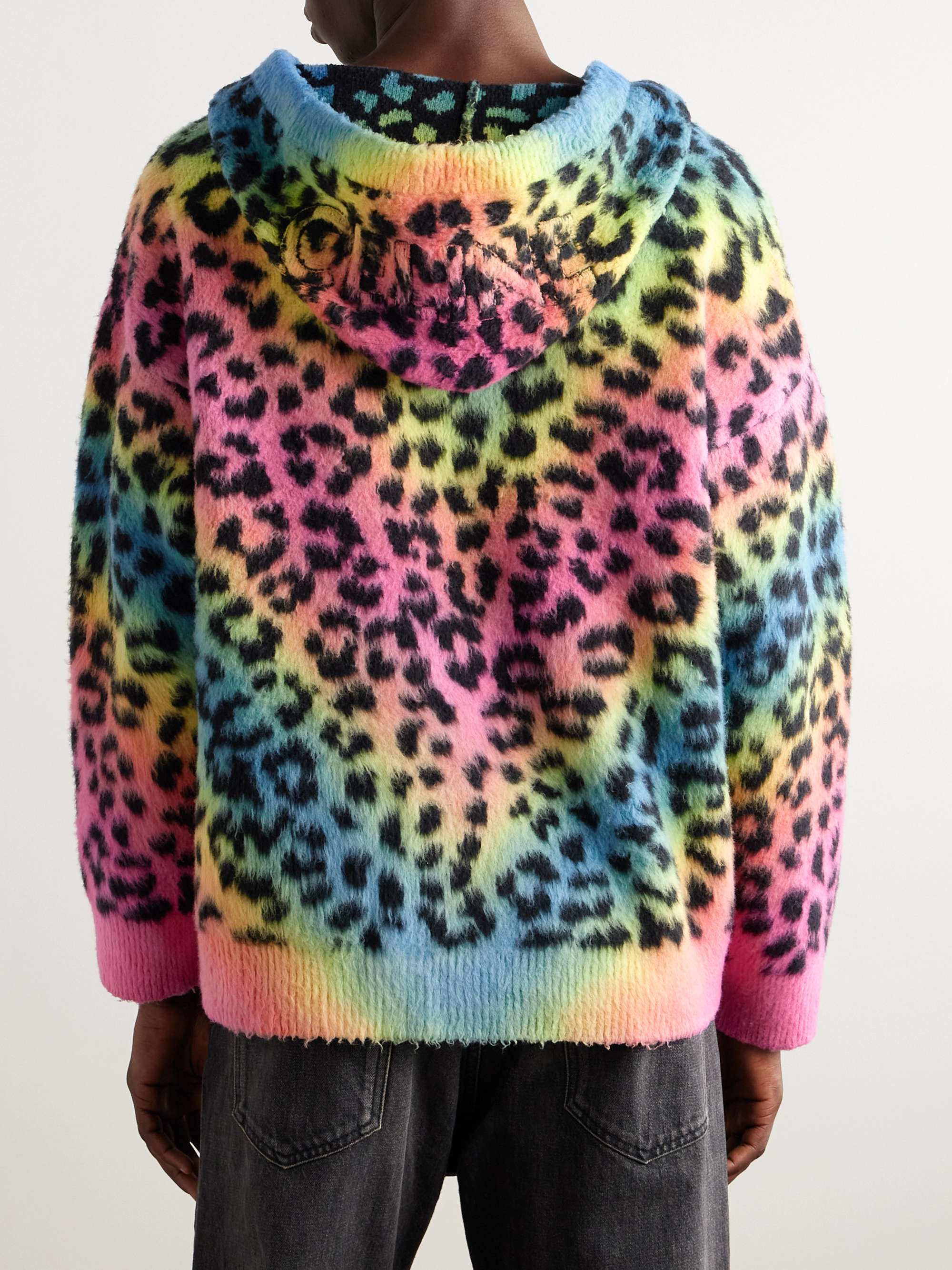 Baja Leopard-Print Brushed Cotton-Blend Hoodie view