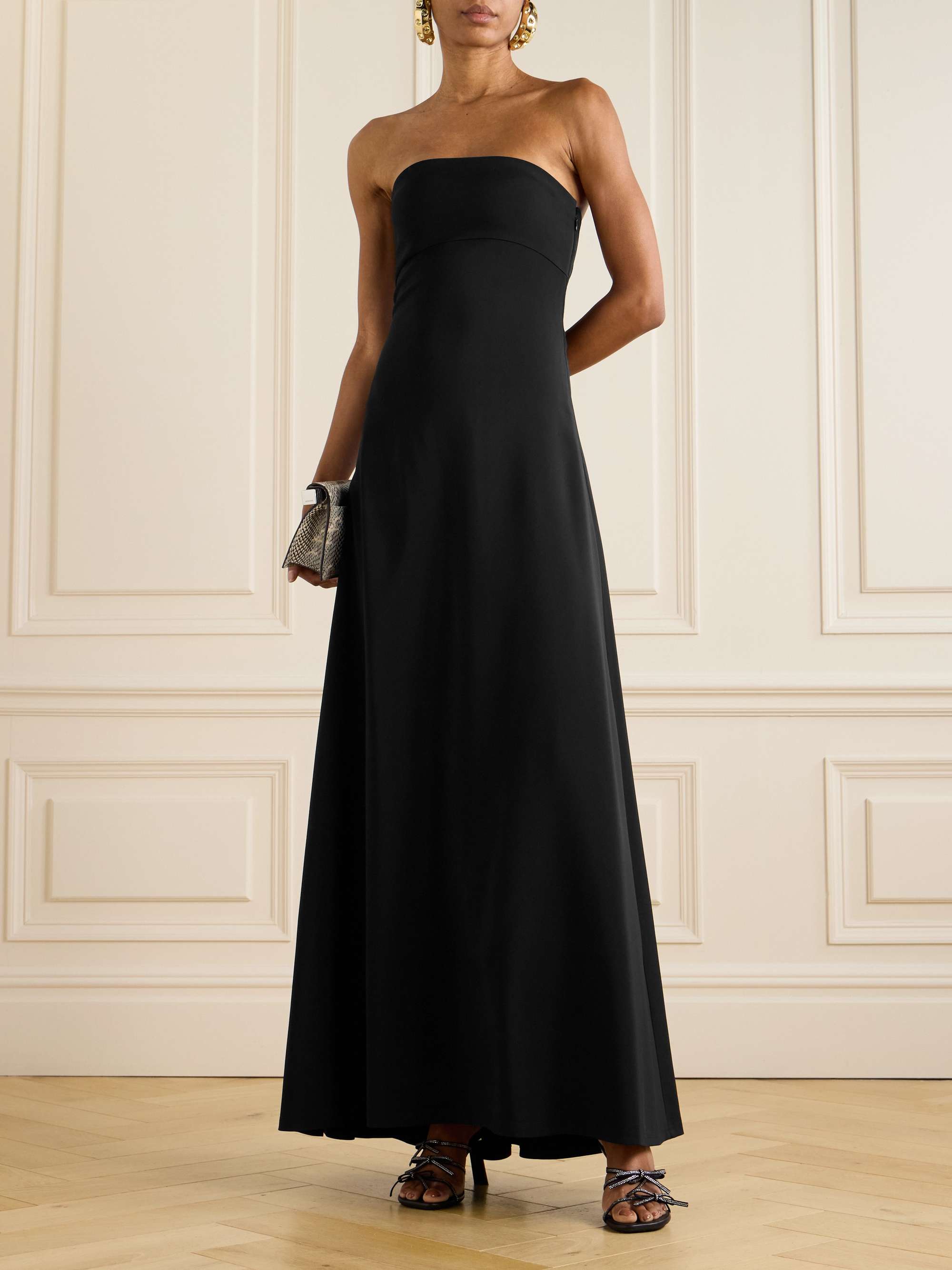 Croisière strapless crepe-jersey maxi dress view