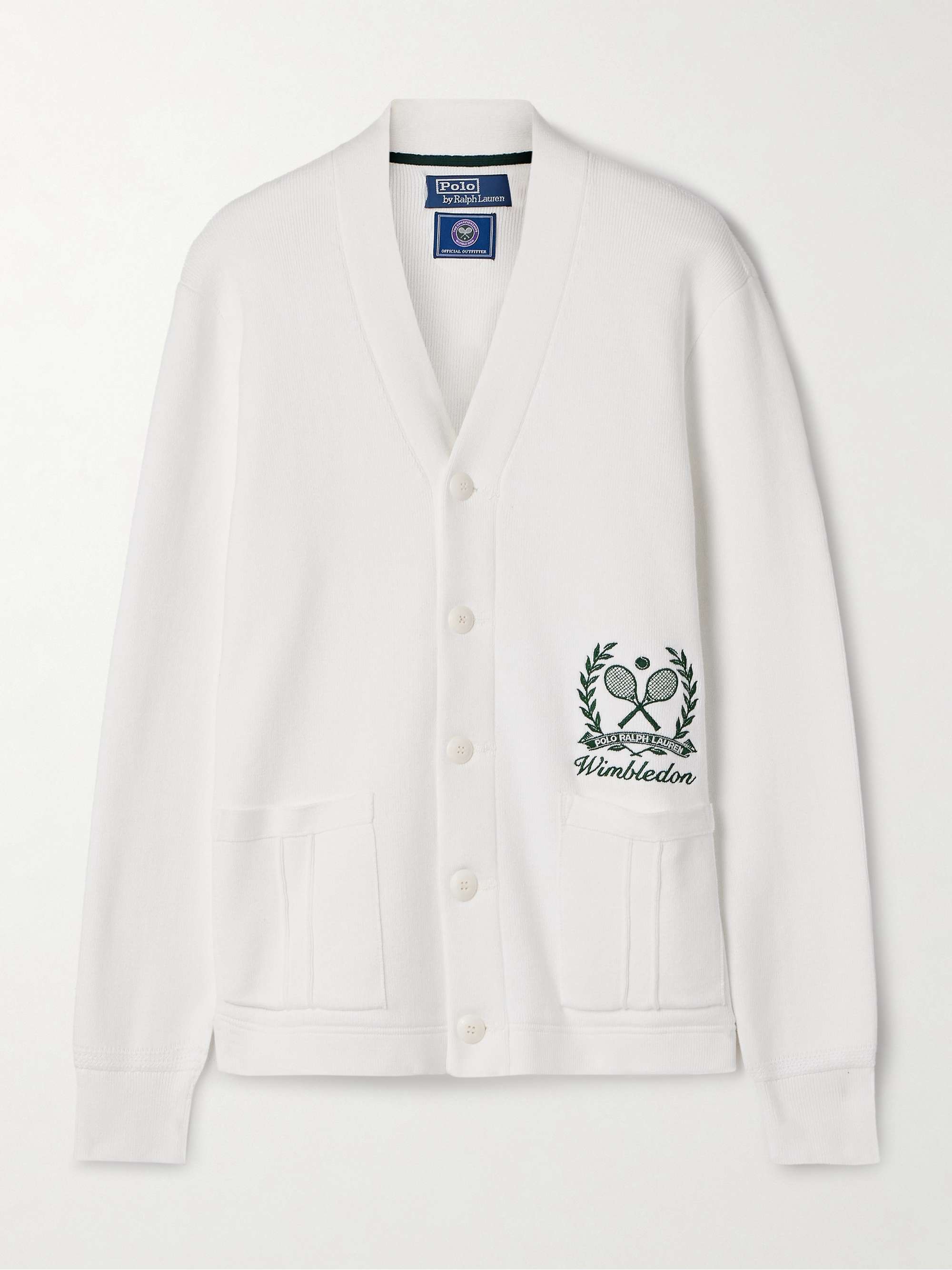+ Wimbledon embroidered cotton cardigan view