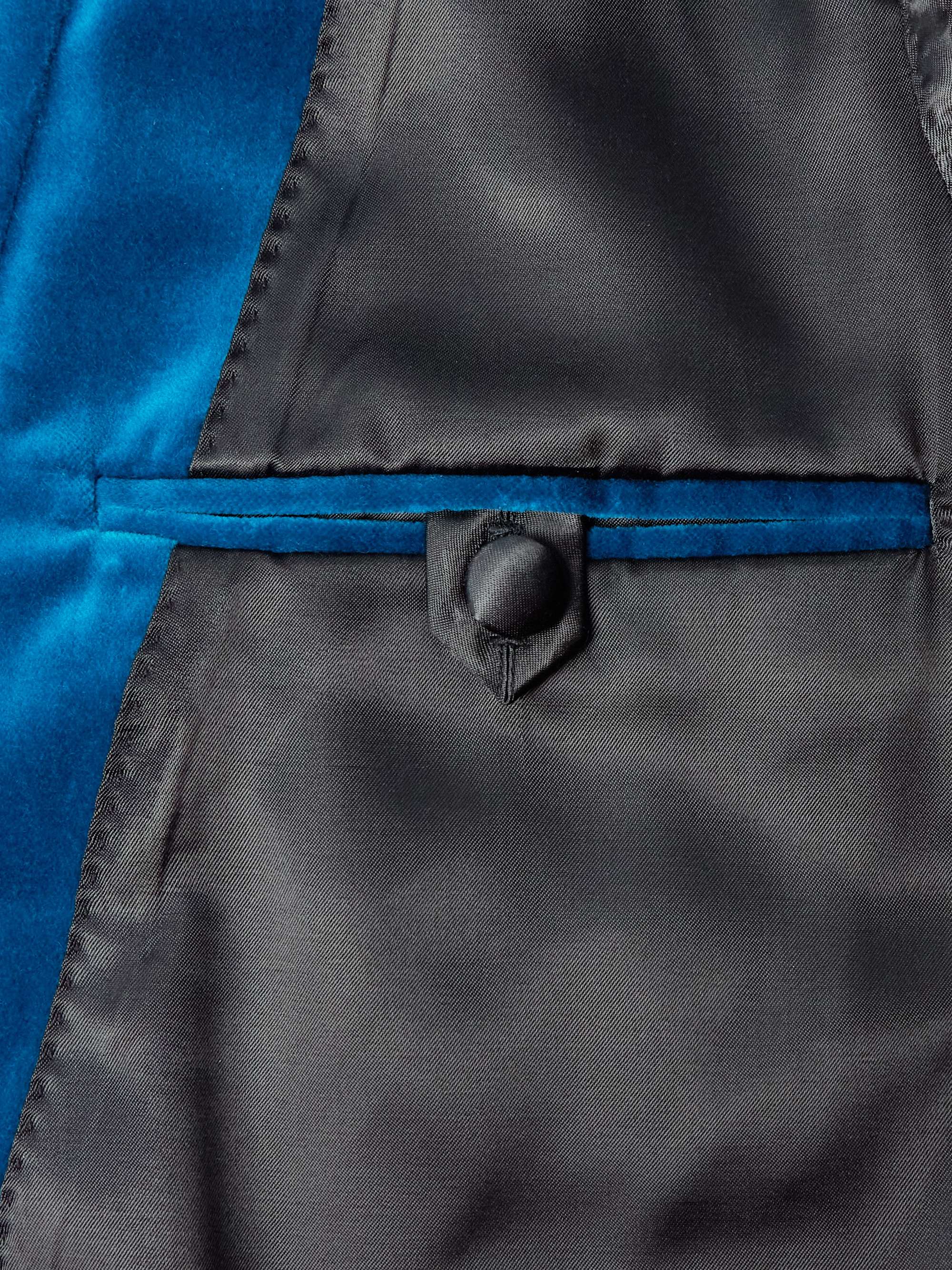 Belted Sequin-Embellished Cotton-Velvet Jacket view