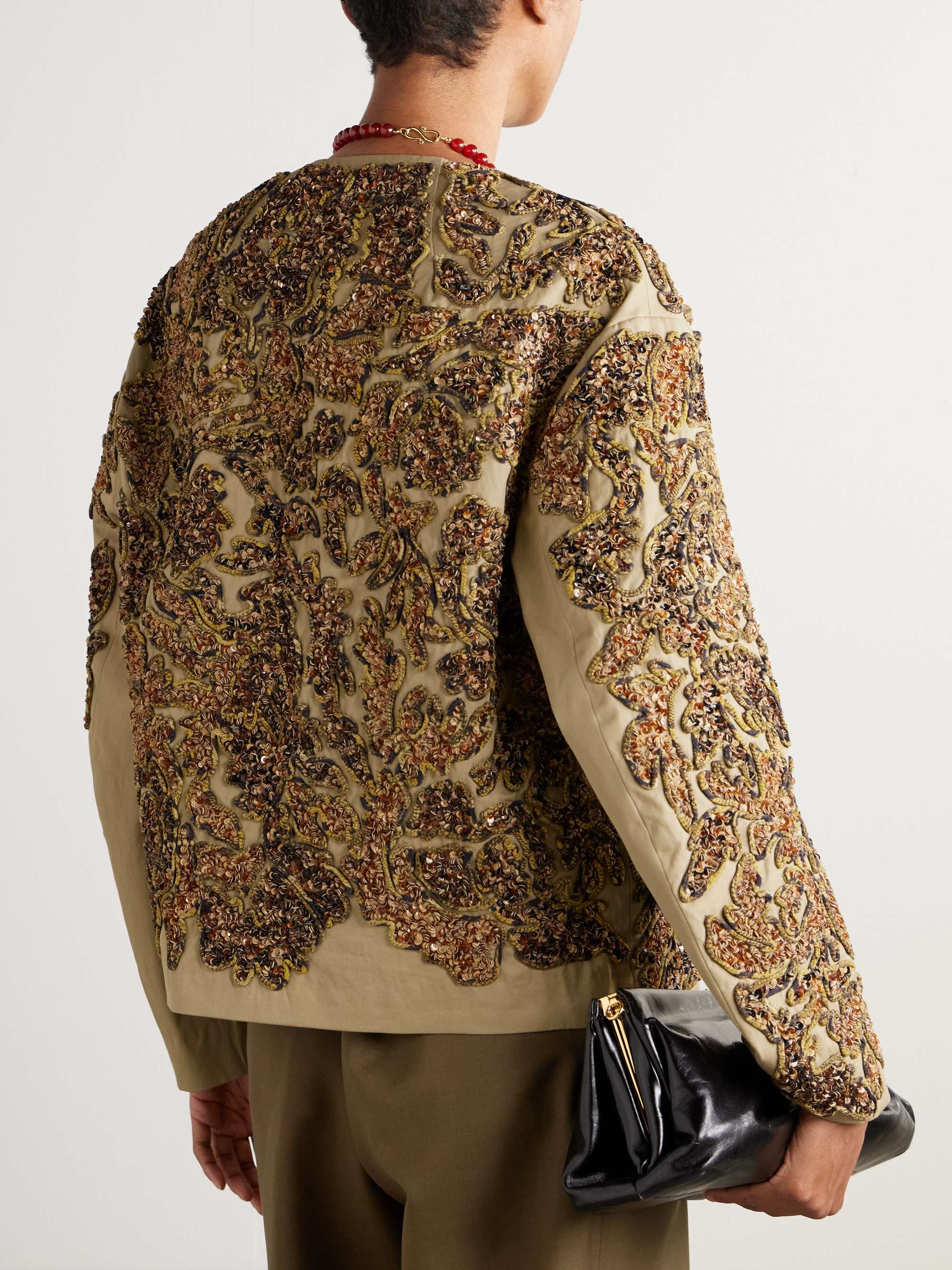 Embellished twill jacket view