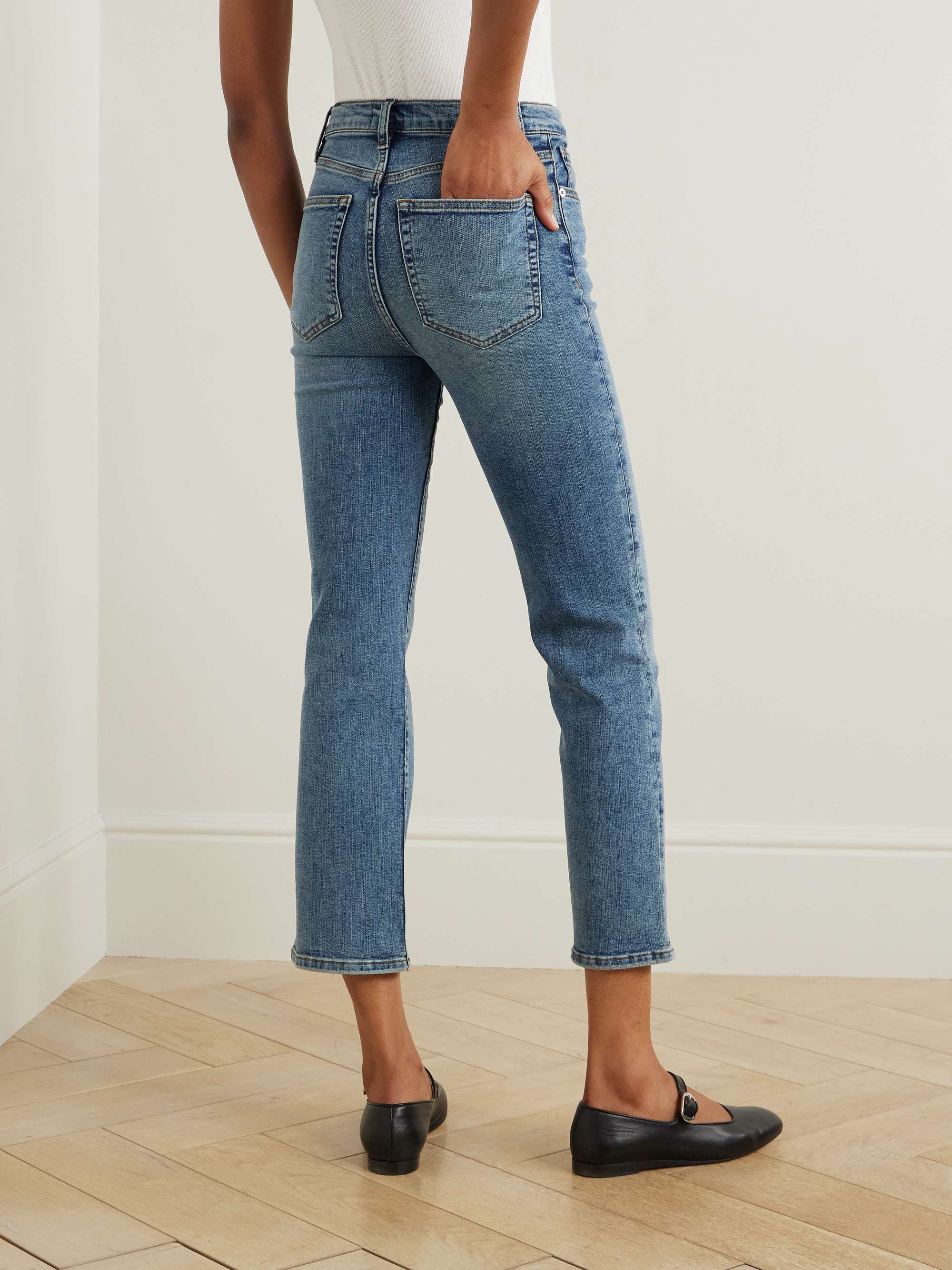 Le Sleek high-rise straight-leg jeans view