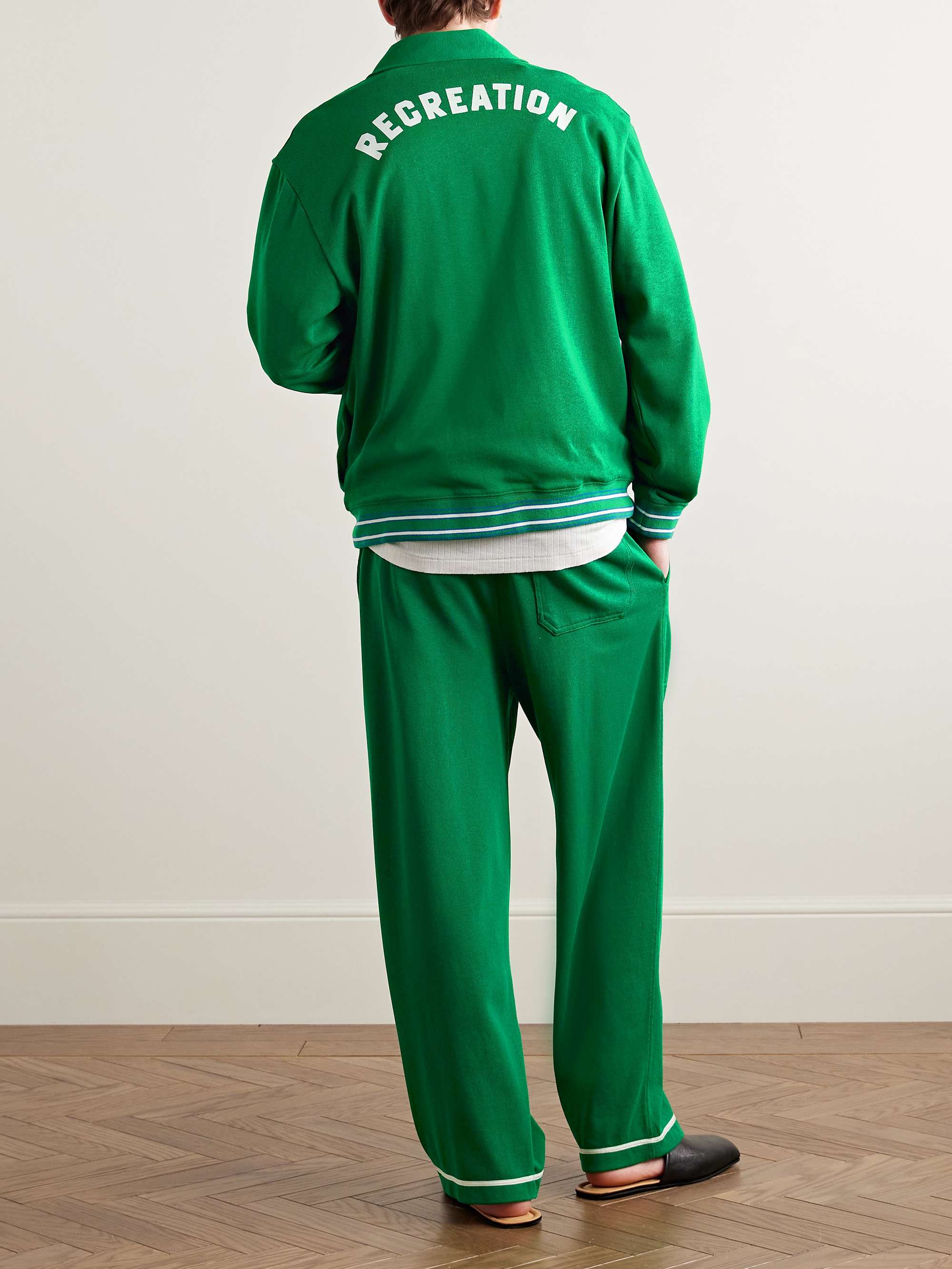 Rec. Sophomore Appliquéd Printed Cotton and Lyocell-Blend Track Jacket view