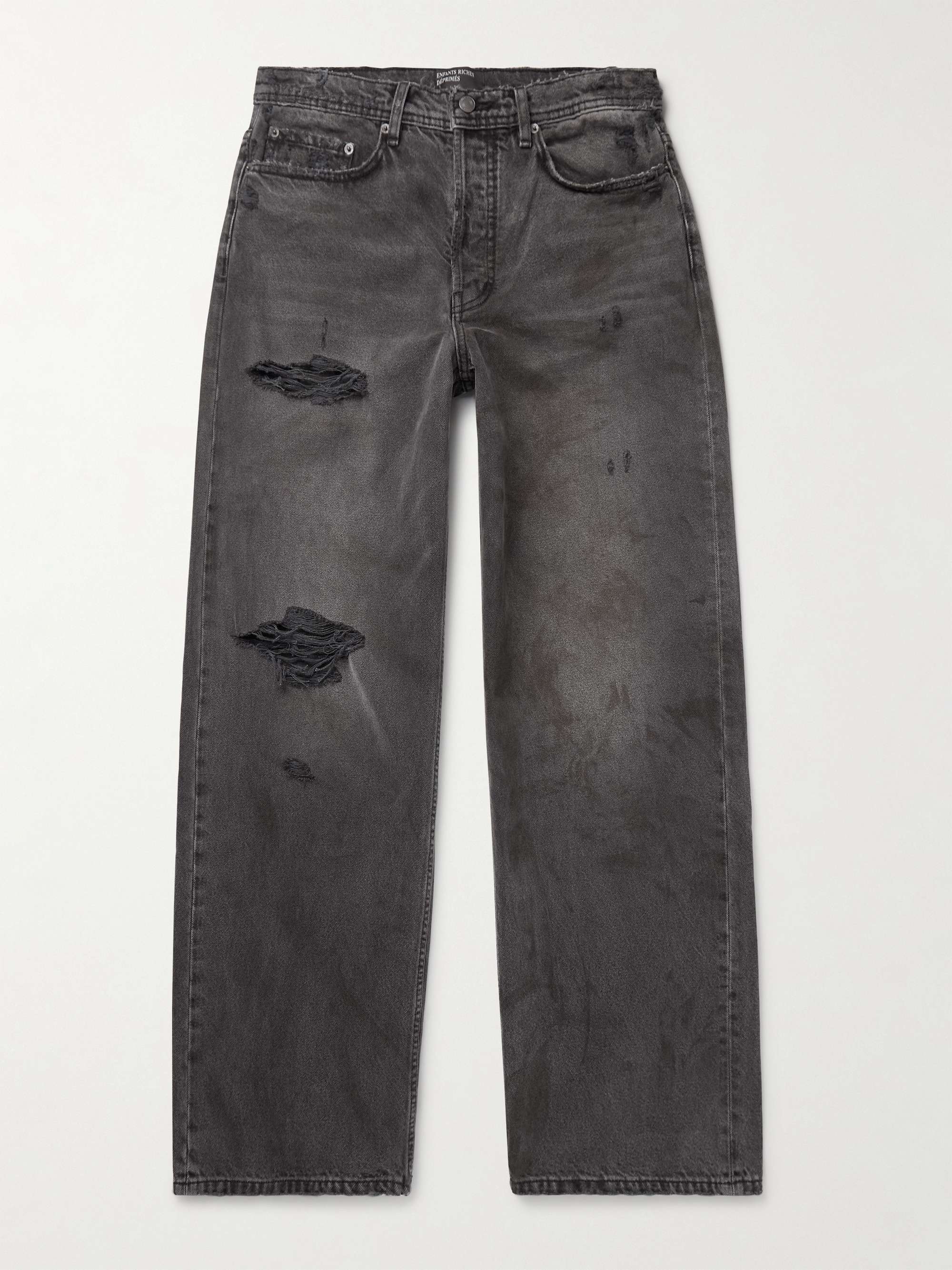 Corpse Pose Wide-Leg Distressed Jeans view