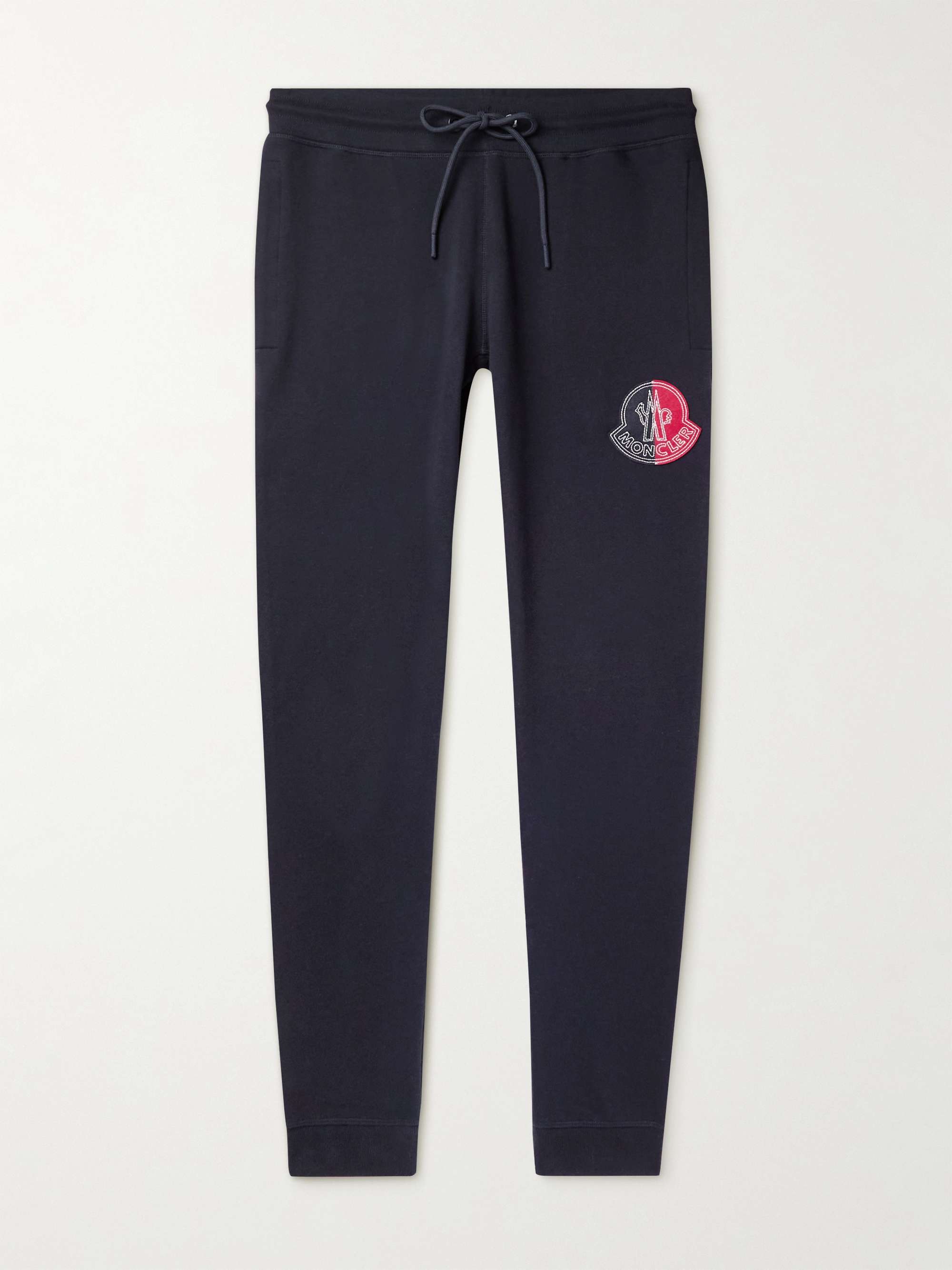 2 Moncler 1952 Tapered Logo-Appliquéd Cotton-Jersey Sweatpants view
