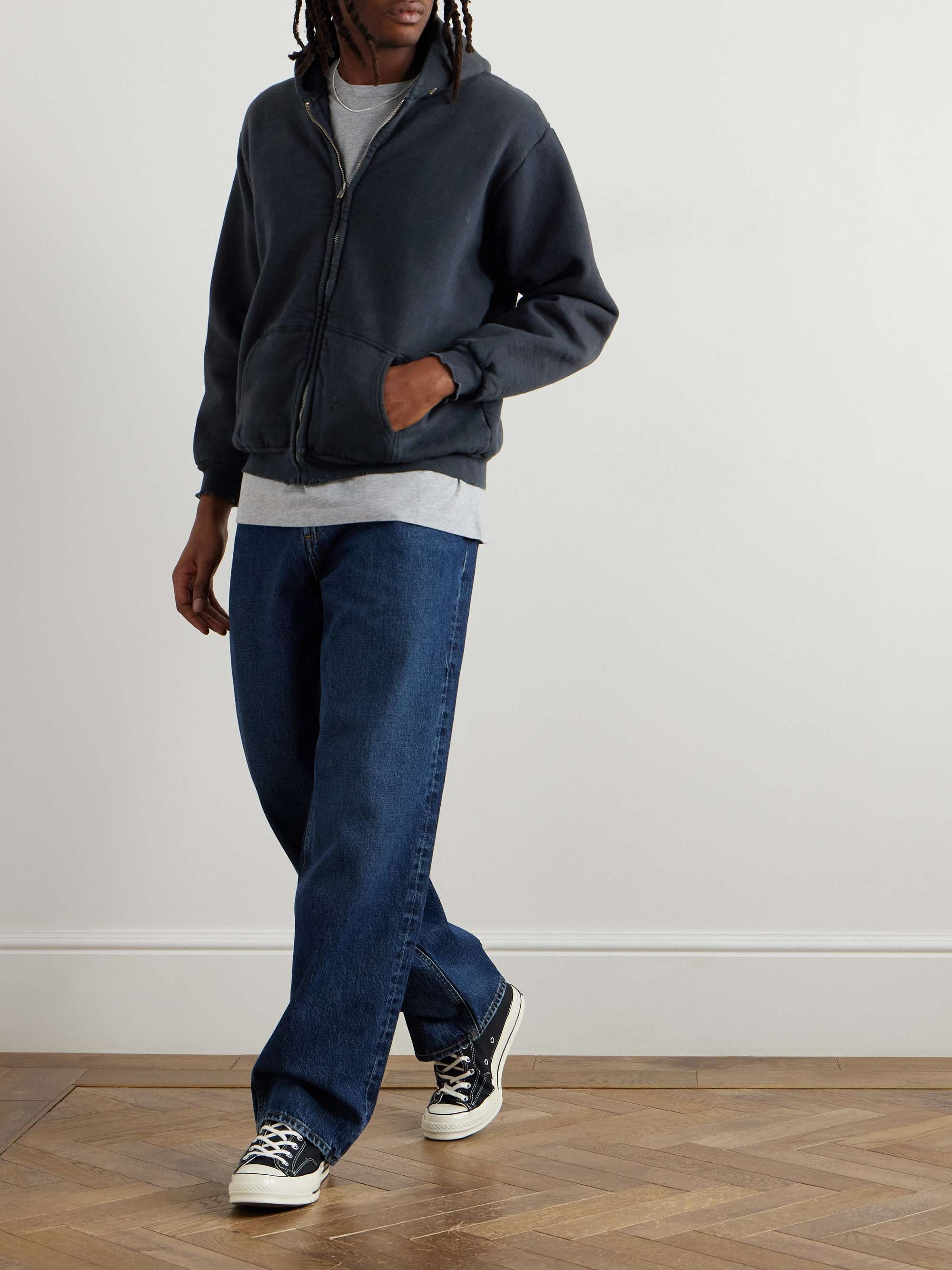 Cotton-Jersey Zip-up Hoodie view