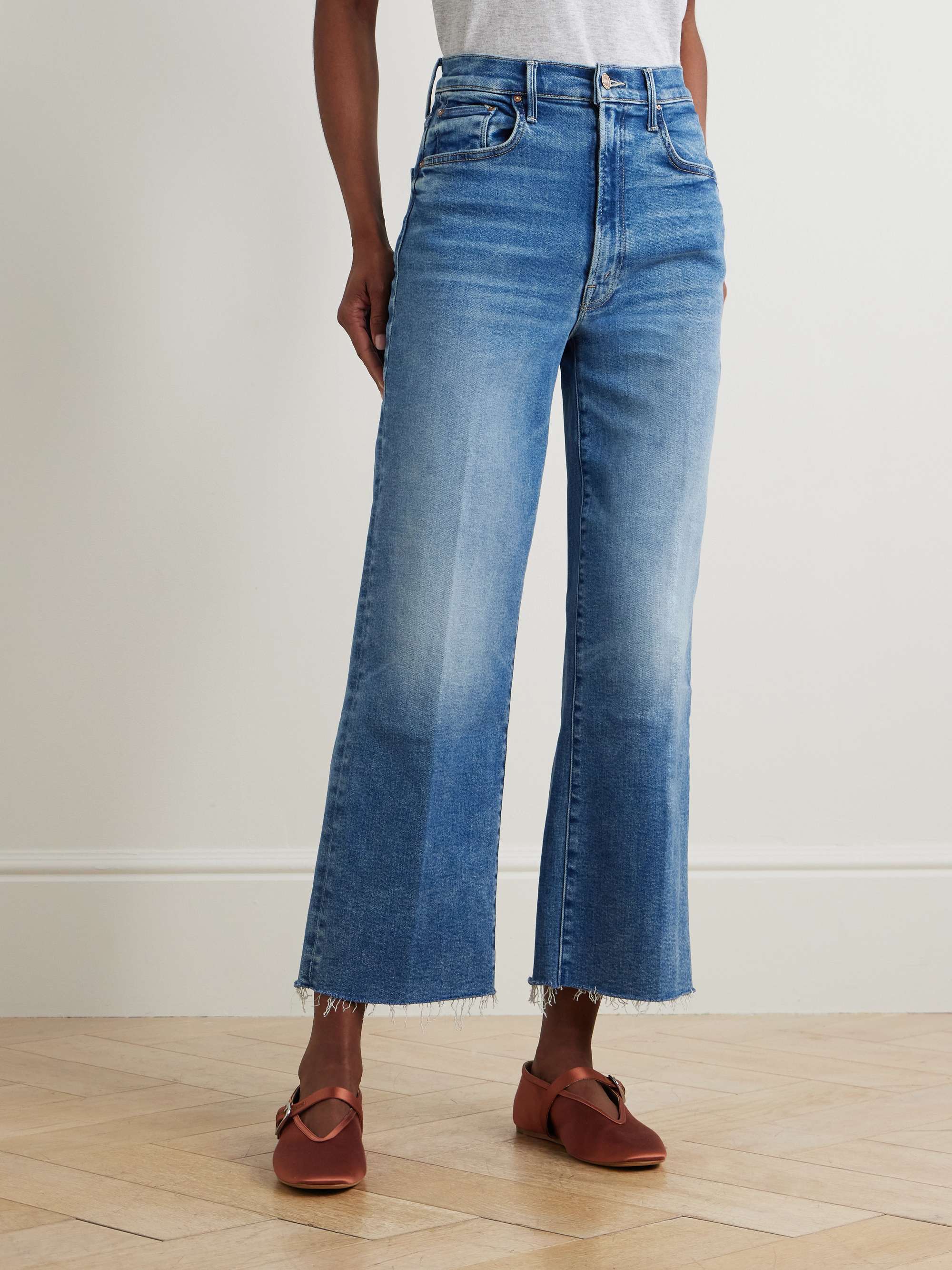 The Maven Ankle Fray high-rise flared jeans view