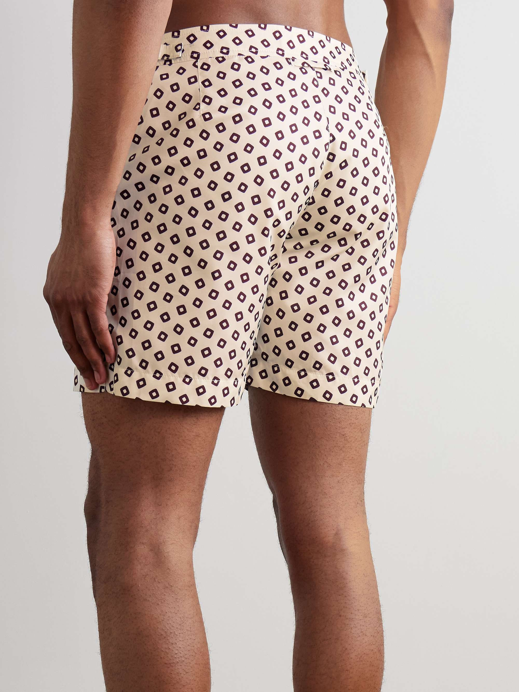 Bulldog Straight-Leg Mid-Length Printed Recycled Swim Shorts view