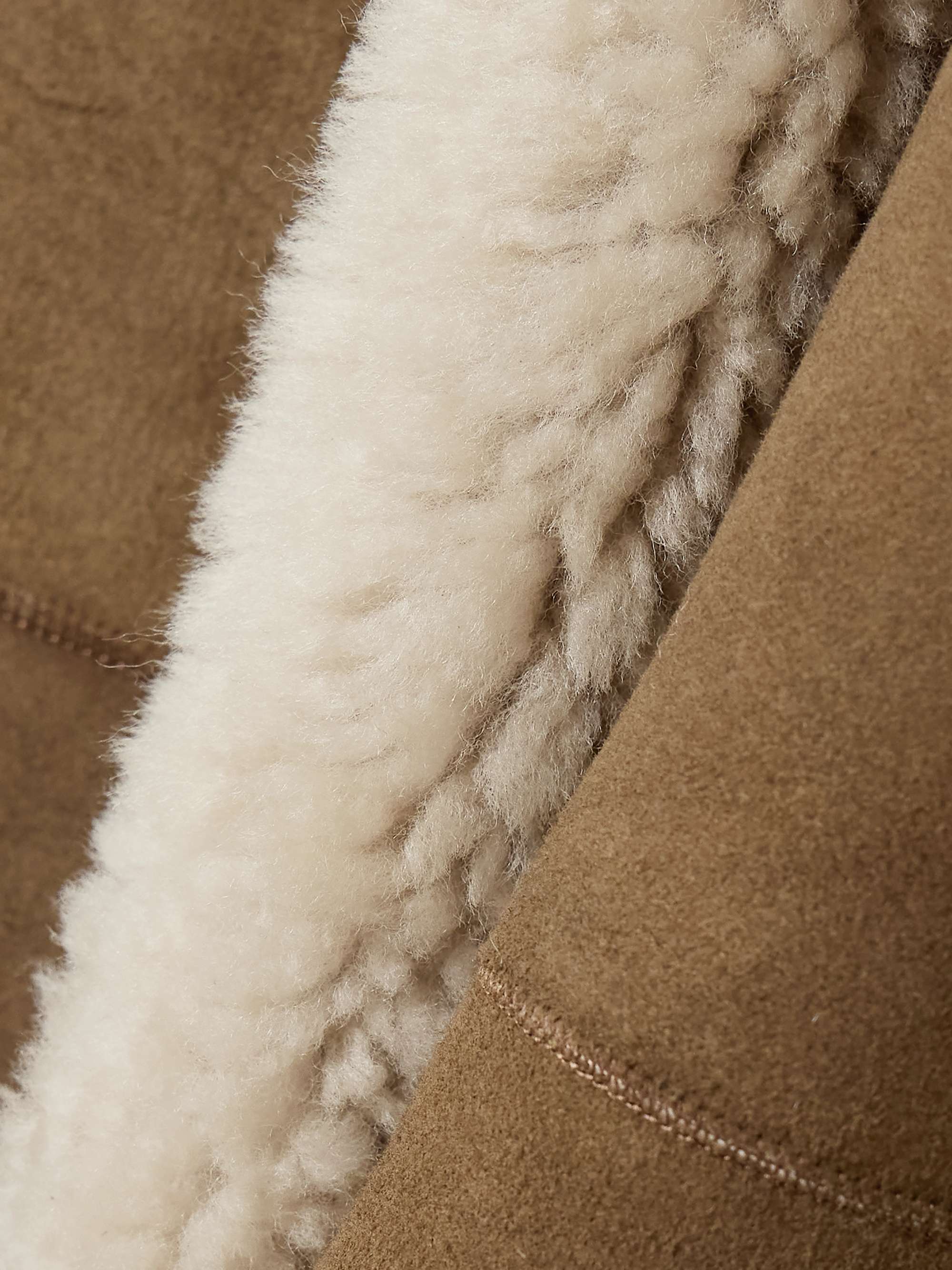 Asymmetric shearling coat view