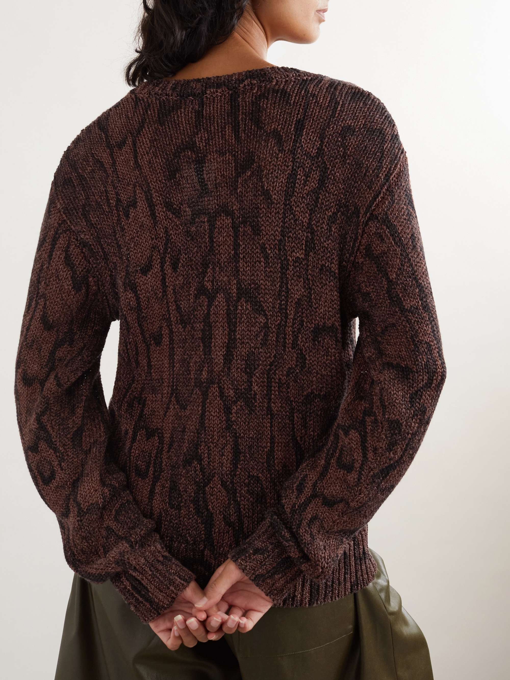 Jacquard-knit cardigan view