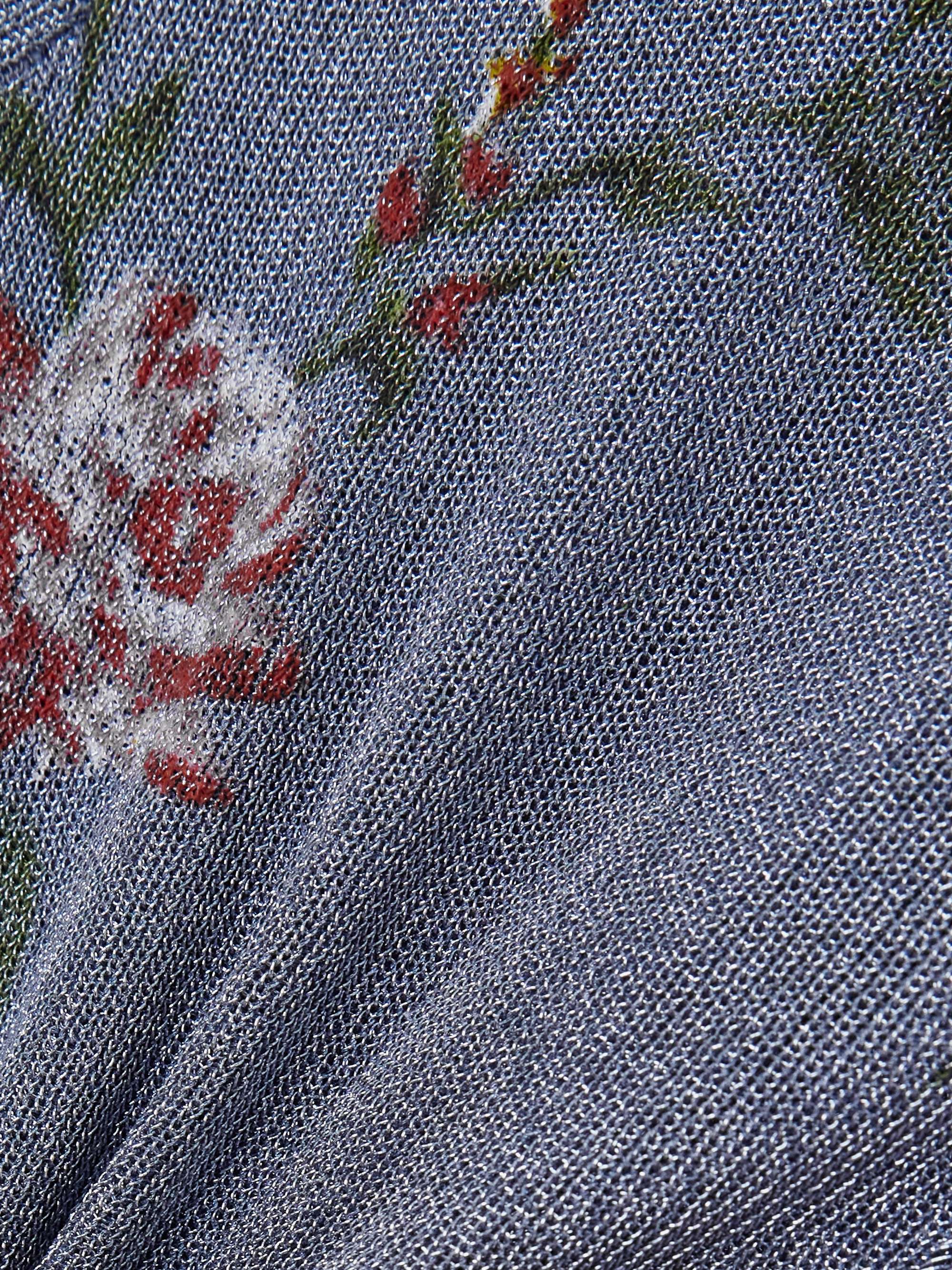 Metallic floral-print knitted cardigan view