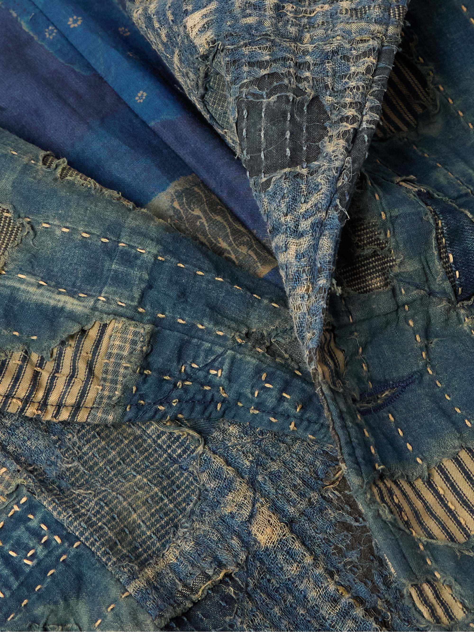 Boro Cavalier Distressed Cotton and Linen-Blend Jacket view